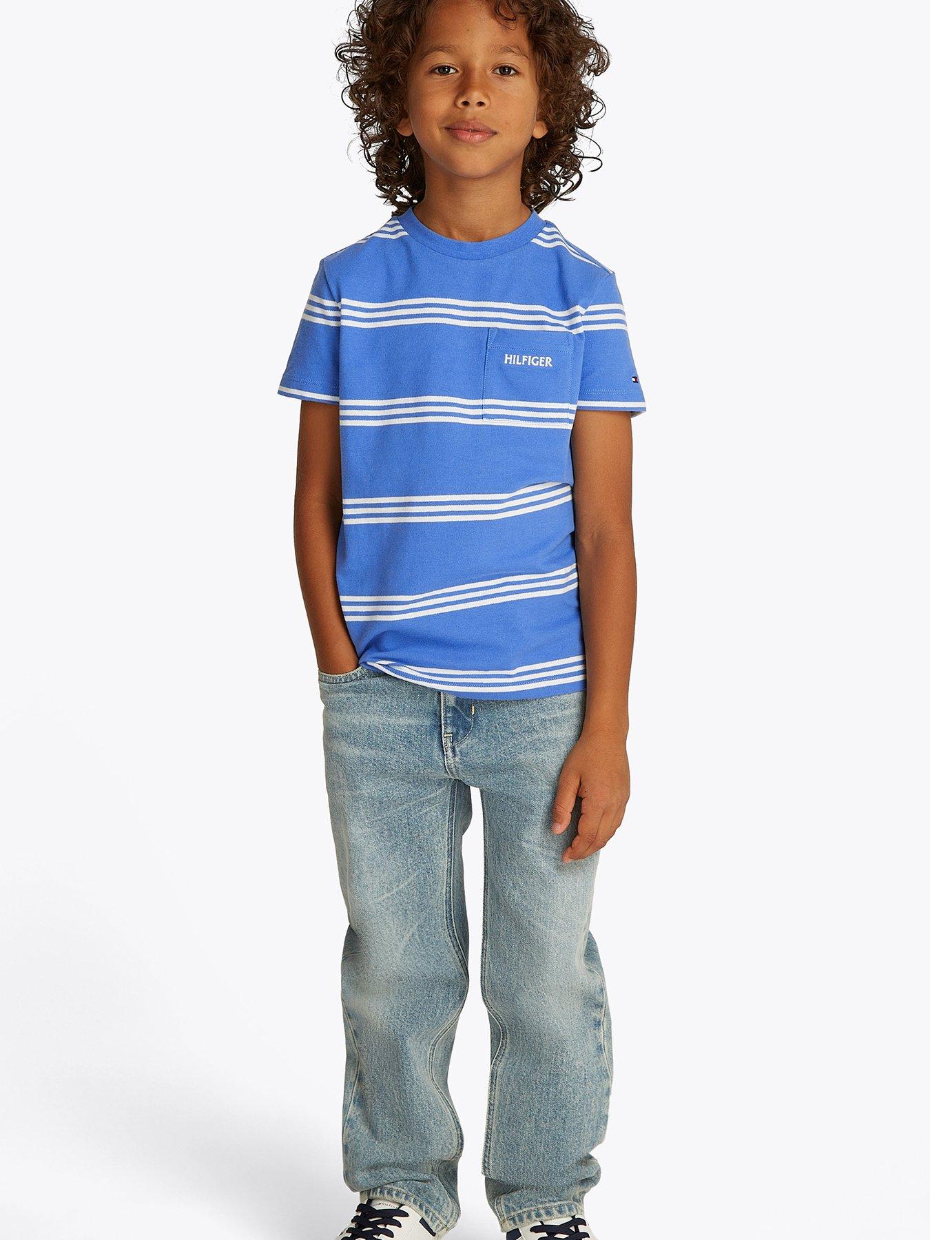 undefined Boys Short Sleeve Pique T-Shirt - Blue