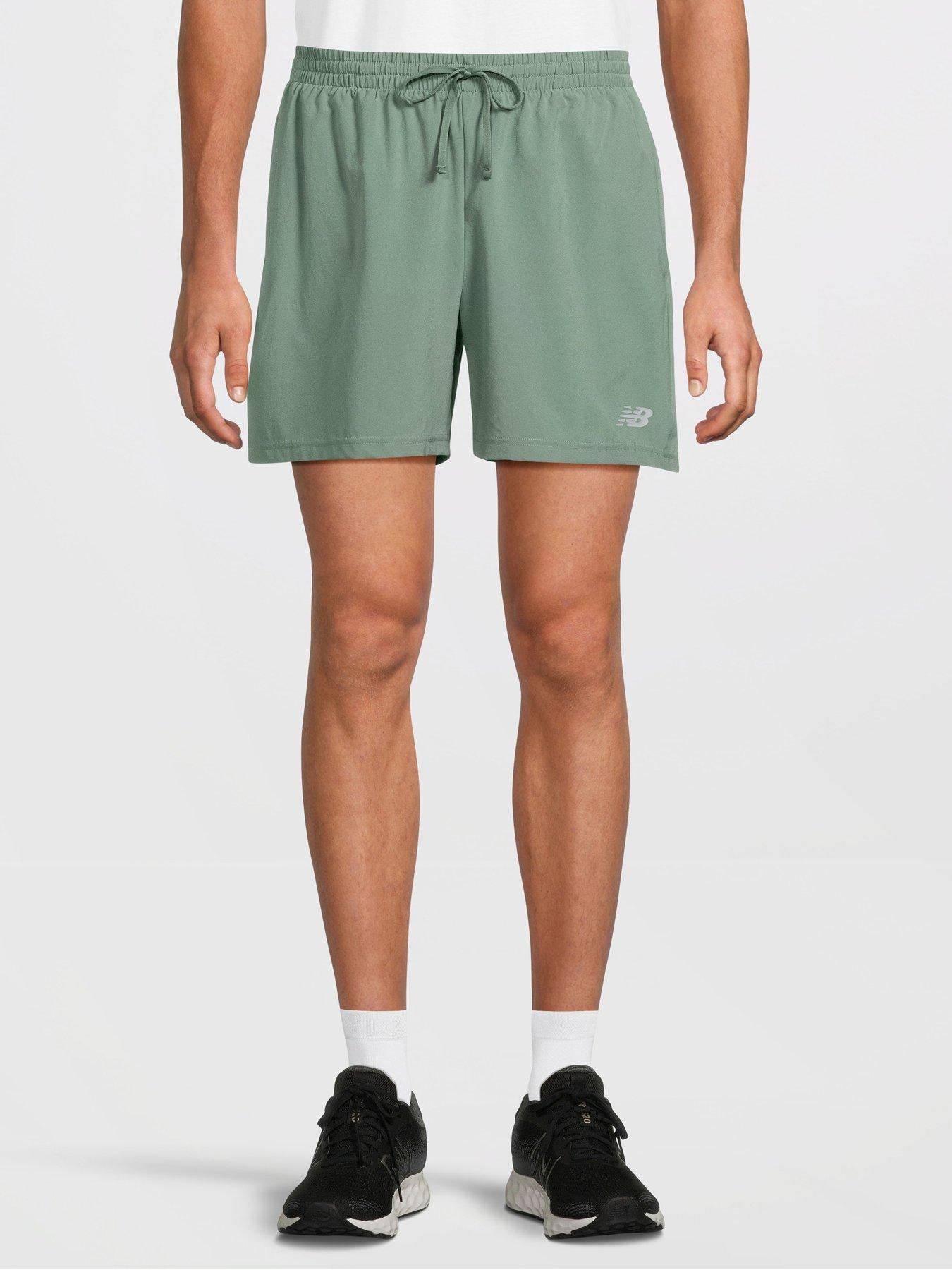 New Balance Men'S Running Sport Essentials 5 Inch Shorts - Green