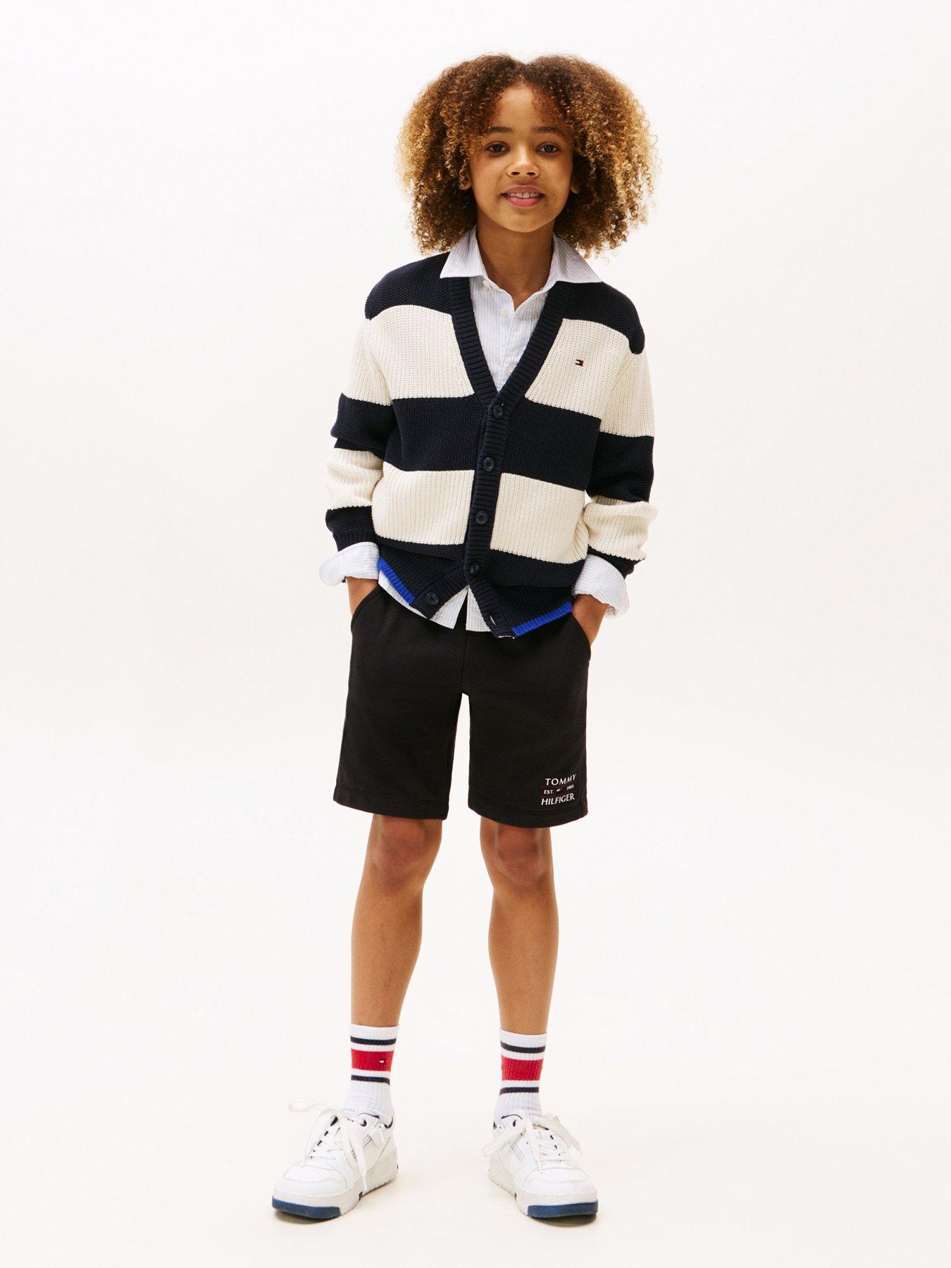 Image 3 of 4 of Tommy Hilfiger Boys Flag Sweatshort - Black