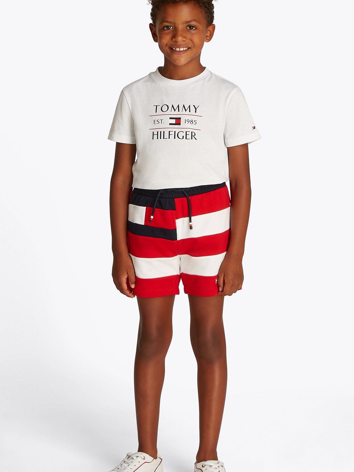 undefined Boys Flag All Over Stripe Sweatshort - Multi