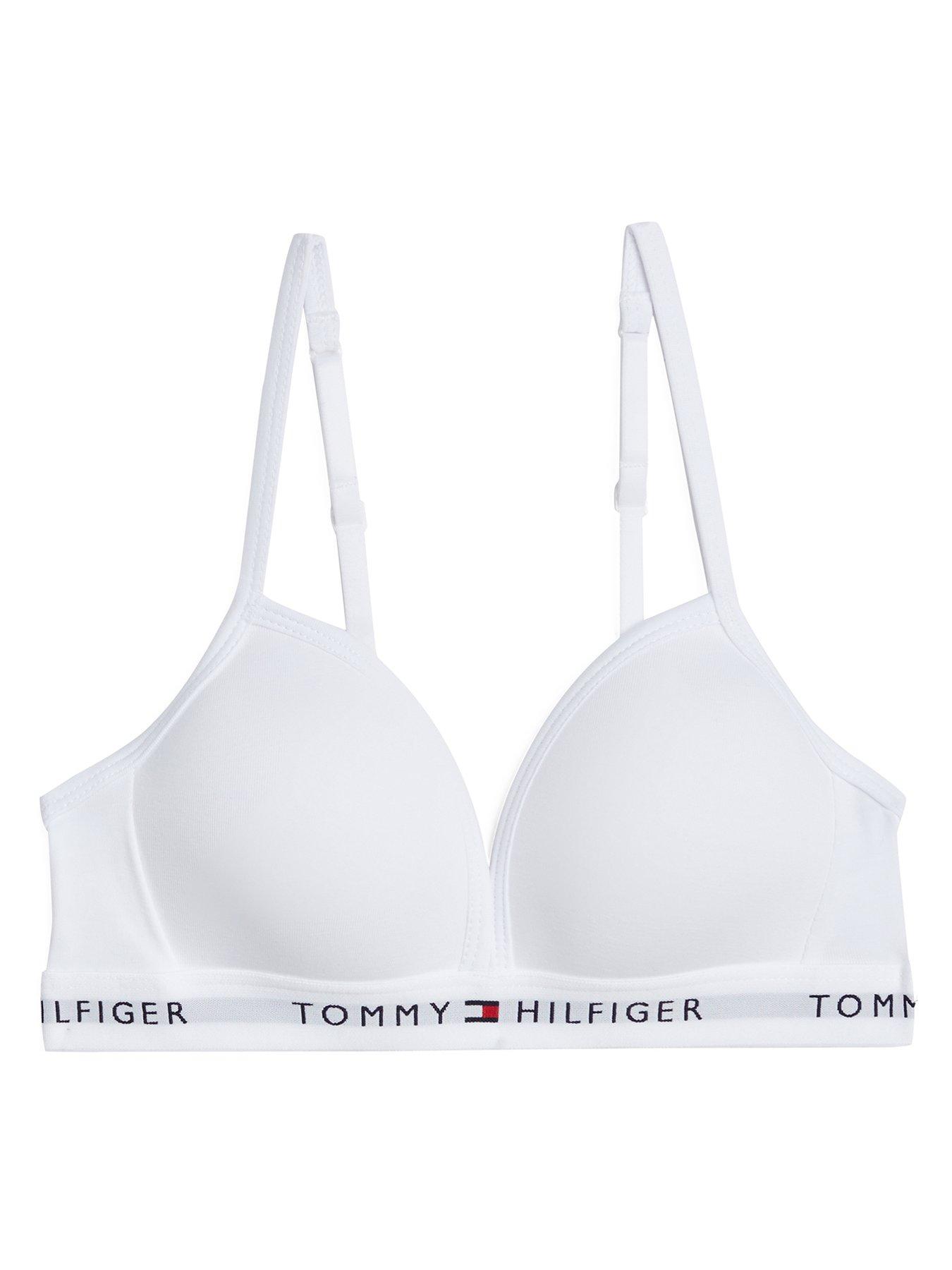 undefined Girls Triangle Bra Fixed Foam - White