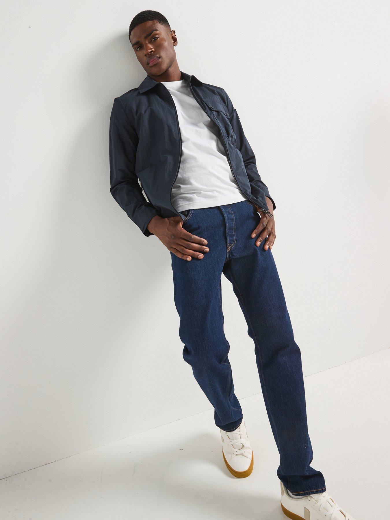 Image 3 of 6 of Belstaff Drome Cotton Blend Zip Thru Overshirt - Navy