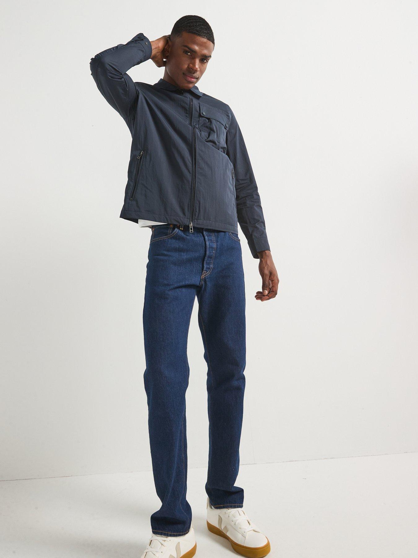 Image 6 of 6 of Belstaff Drome Cotton Blend Zip Thru Overshirt - Navy