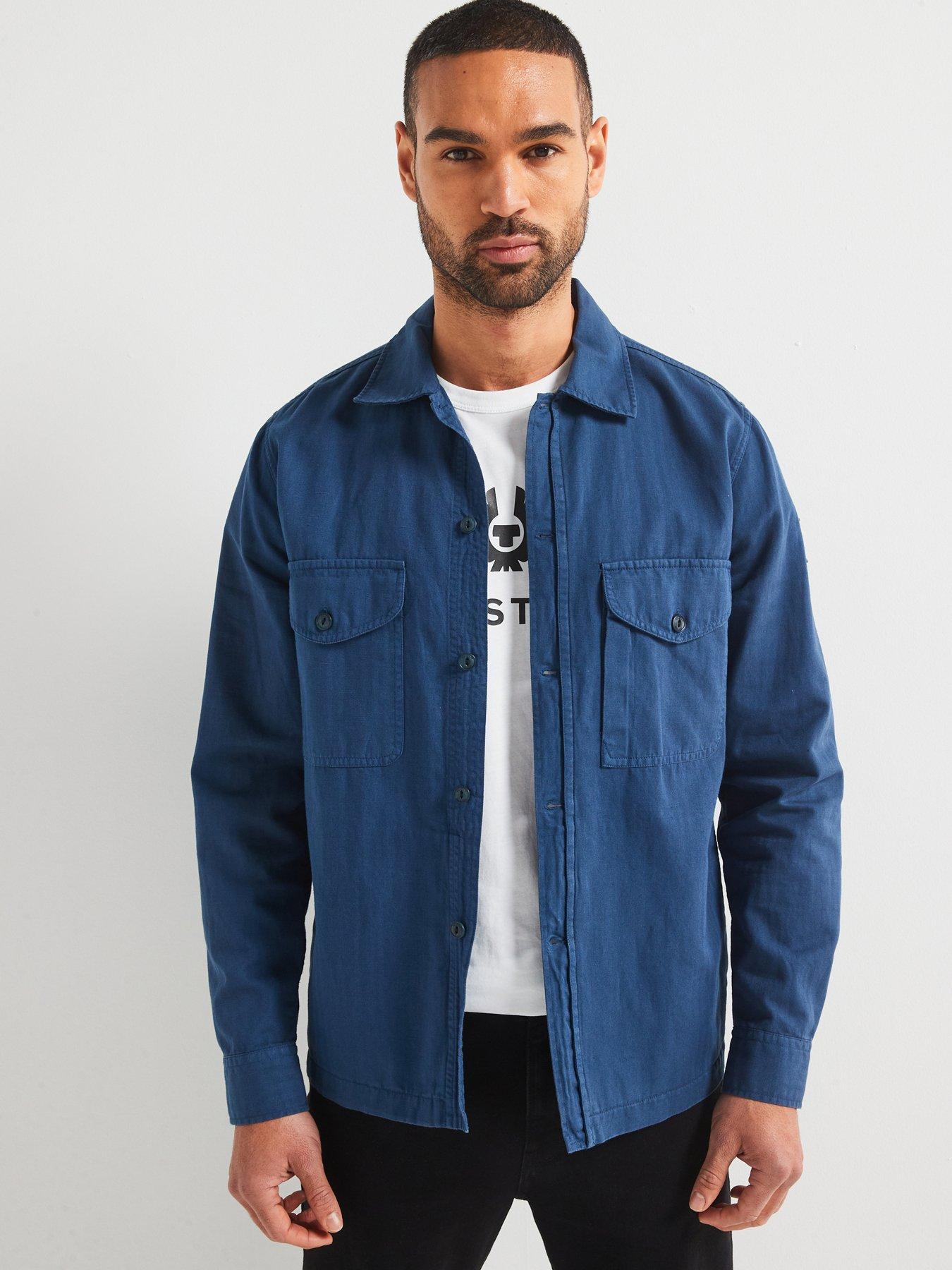 undefined Cs60 Herringbone Overshirt - Dark Blue