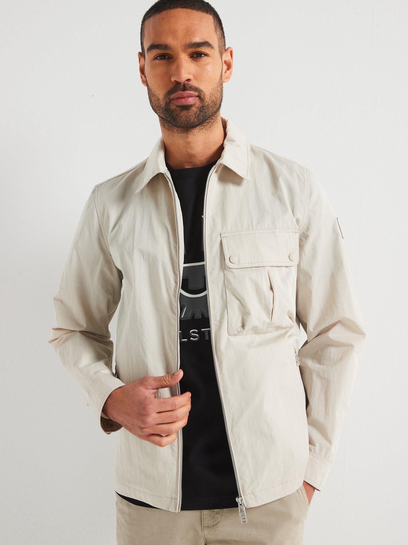 undefined Drome Cotton Blend Zip Thru Overshirt - Light Beige