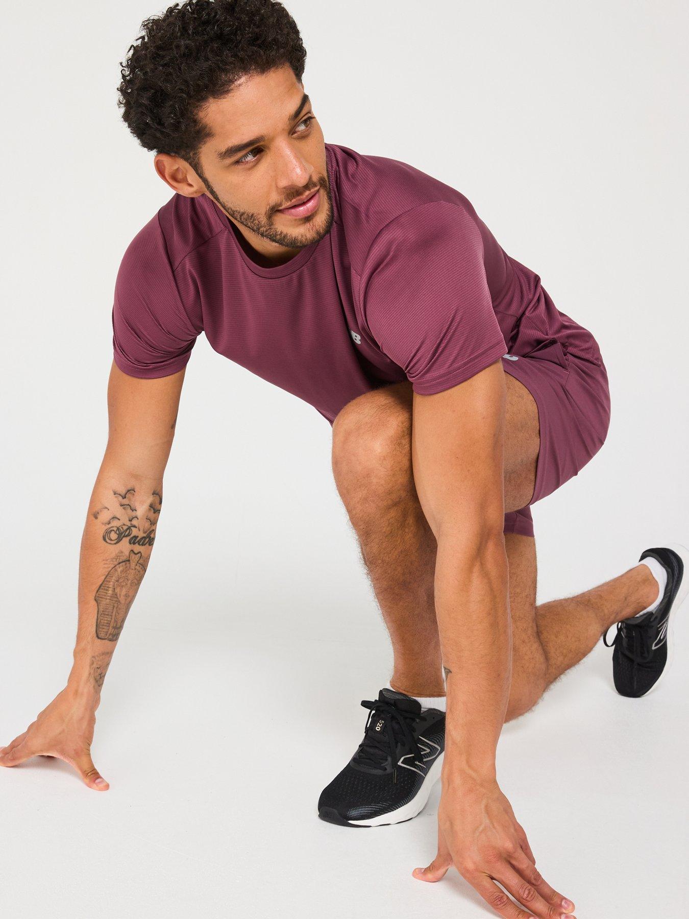Image 4 of 6 of New Balance Men's Running Sport Essentials T-Shirt - Purple