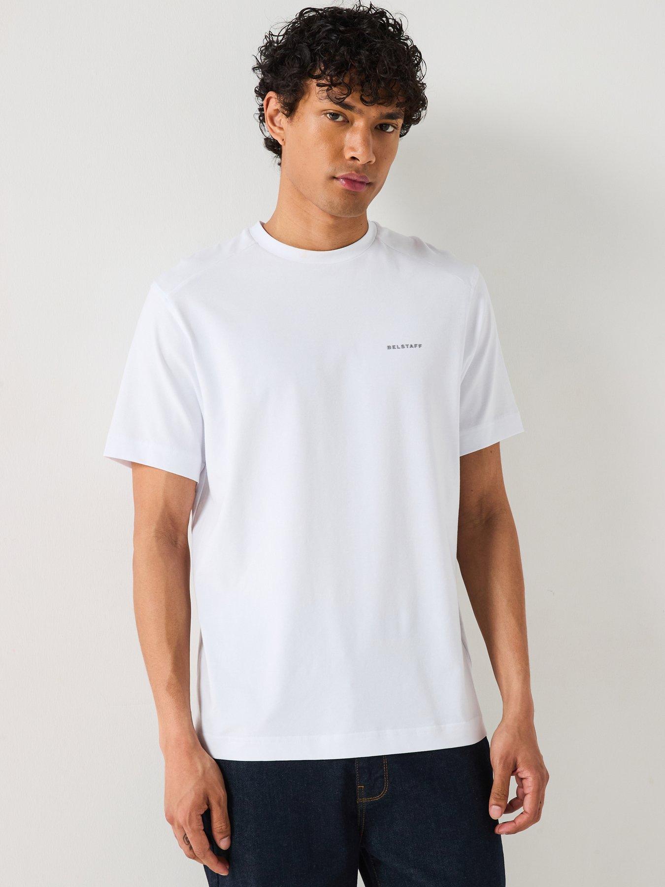 Belstaff Alloy Linear Left Chest Logo T-Shirt - White