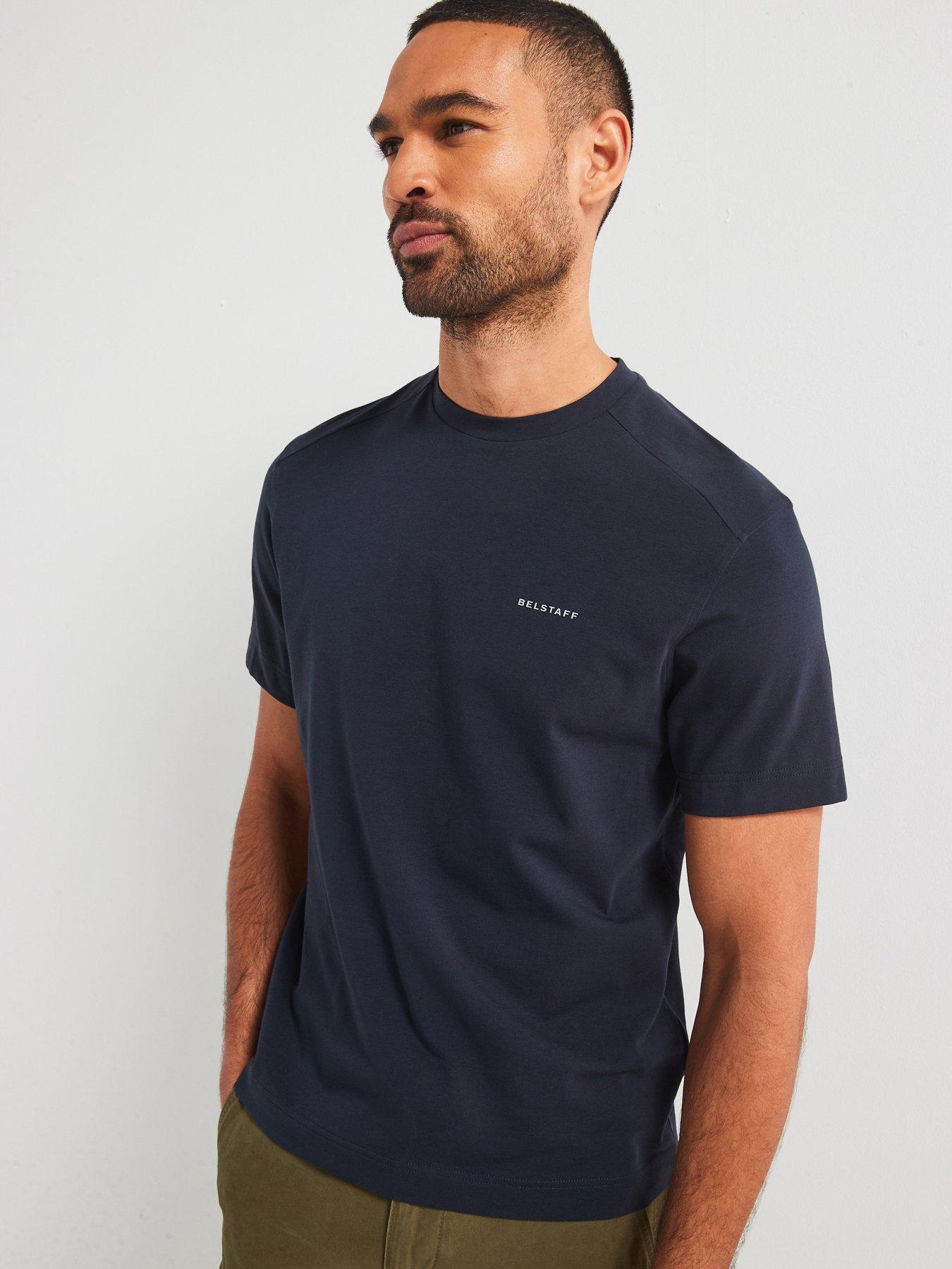 undefined Alloy Linear Left Chest Logo T-Shirt - Navy