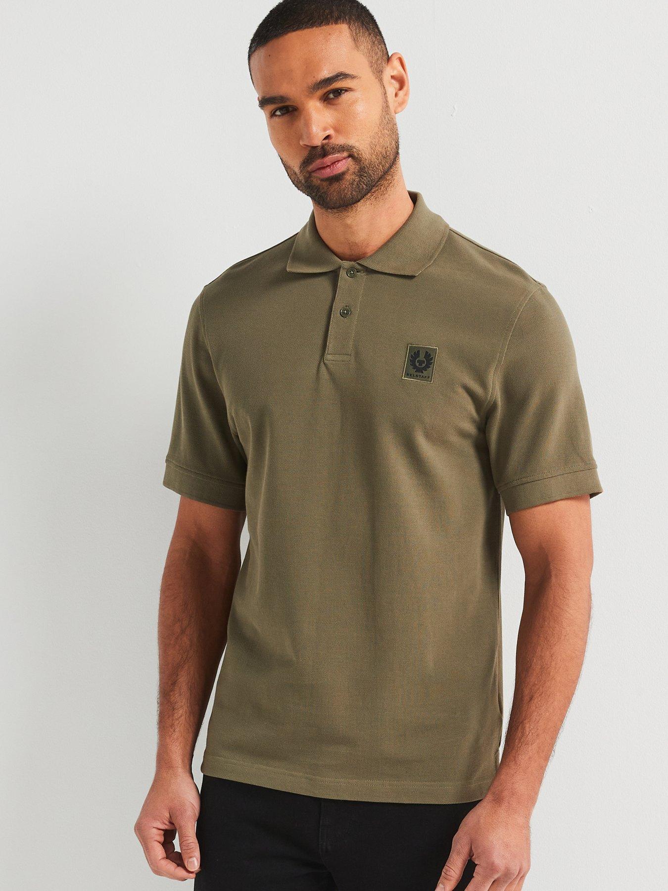 undefined Left Chest Patch Logo Regular Fit Polo Shirt - Khaki