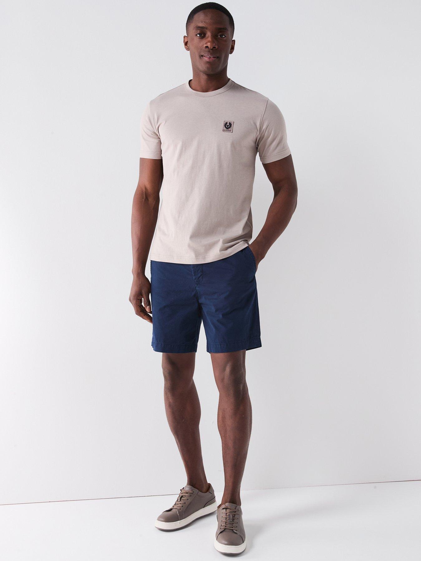 Image 3 of 6 of Belstaff Left Chest Patch Logo Regular Fit T-Shirt - Dark Beige