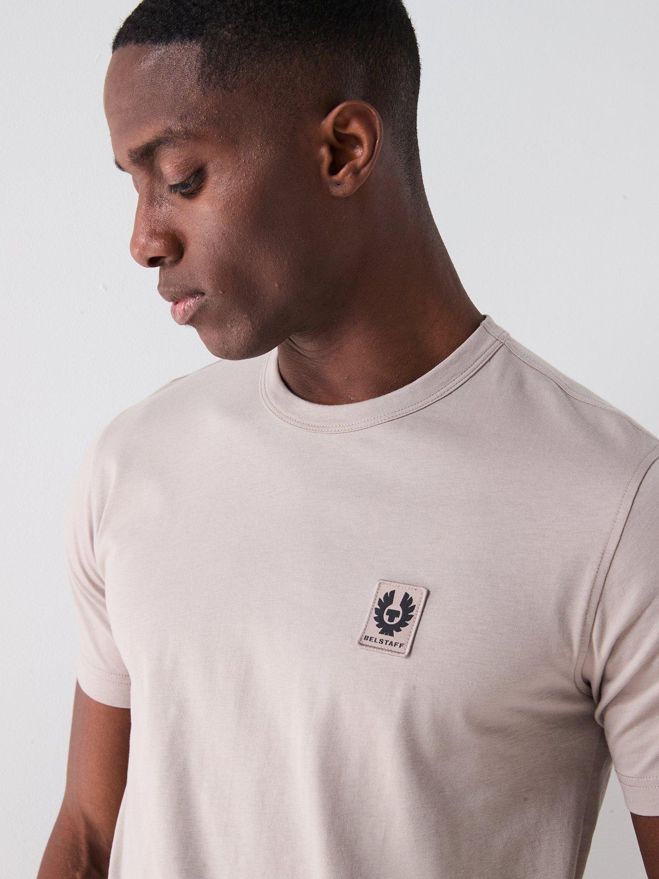 Image 6 of 6 of Belstaff Left Chest Patch Logo Regular Fit T-Shirt - Dark Beige