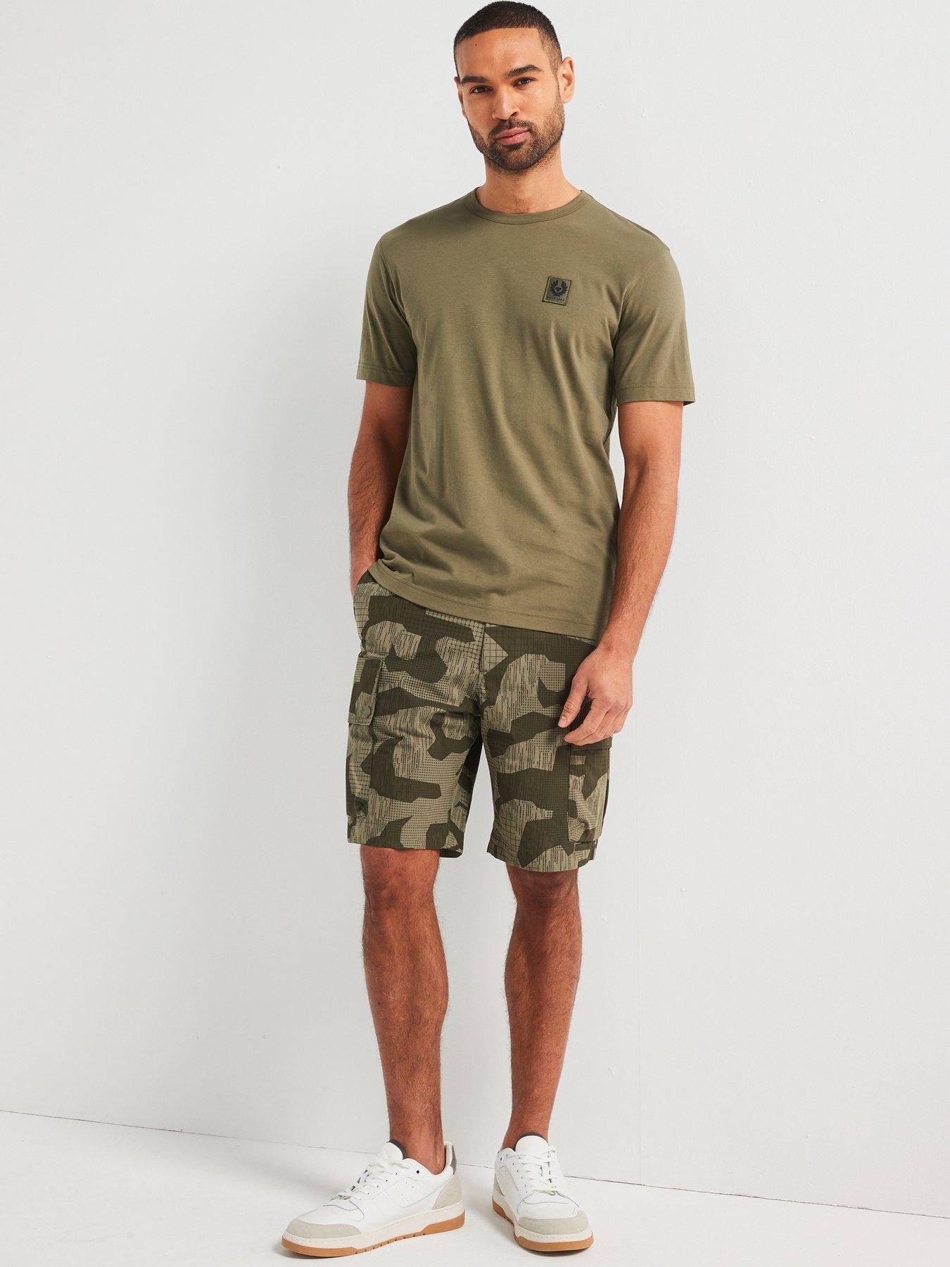Image 3 of 4 of Belstaff Left Chest Patch Logo Regular Fit T-Shirt - Khaki