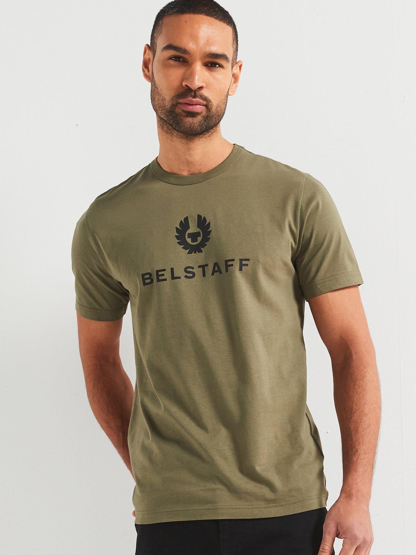 undefined Signature Chest Logo Regular Fit T-Shirt - Khaki