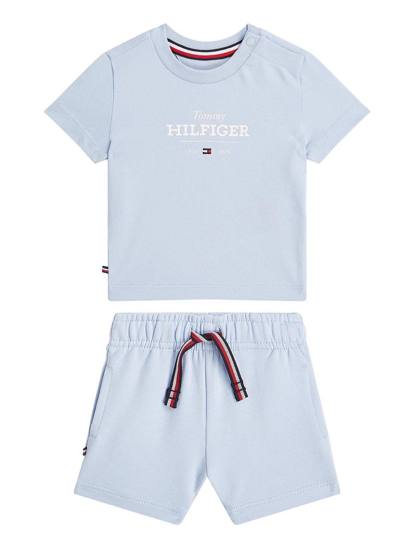 undefined Baby Monotype T-Shirt And Short Set - Blue