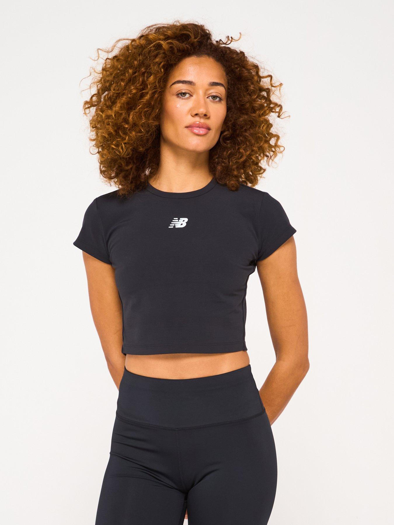 undefined Womens Running Nb Harmony Fitted T-Shirt - Black