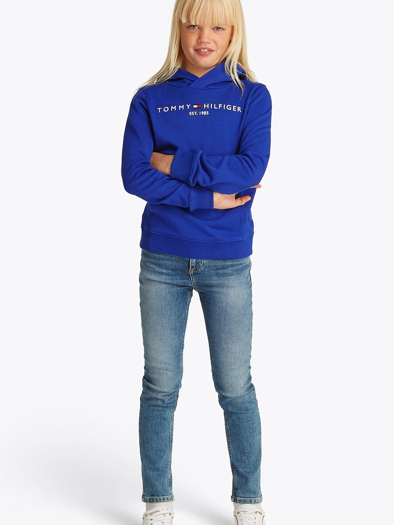 undefined Boys Essential Logo Hoodie - Blue