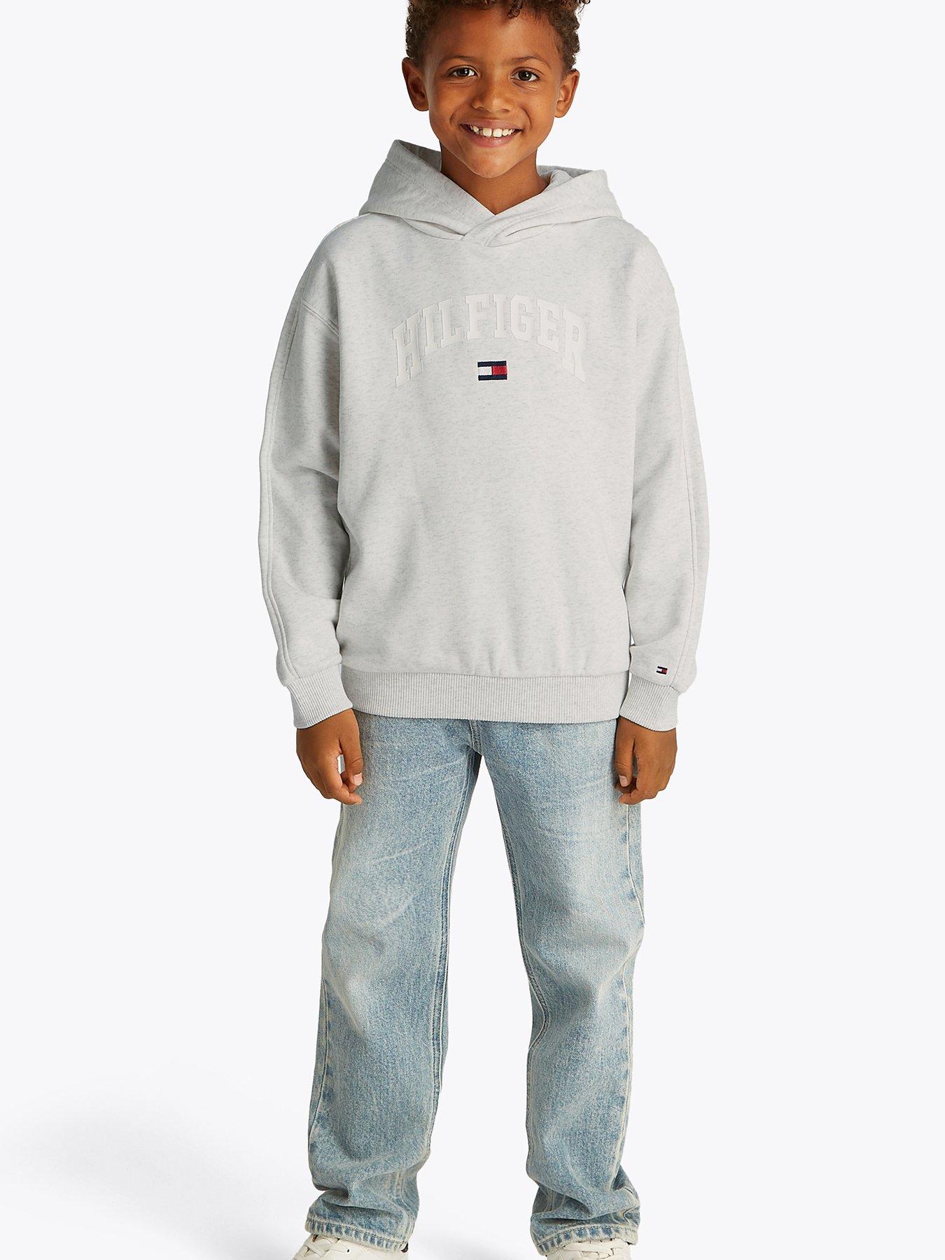 Image 1 of 5 of Tommy Hilfiger Boys Varsity Hoodie - Grey