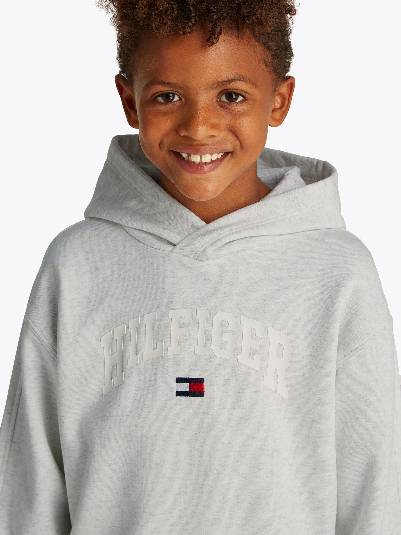 Image 2 of 5 of Tommy Hilfiger Boys Varsity Hoodie - Grey