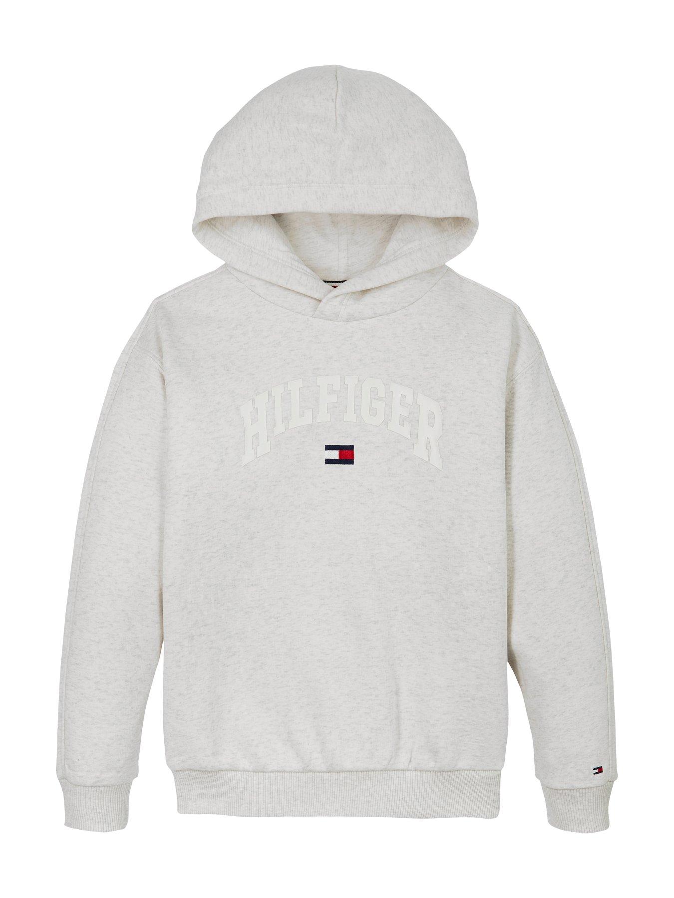 Image 4 of 5 of Tommy Hilfiger Boys Varsity Hoodie - Grey