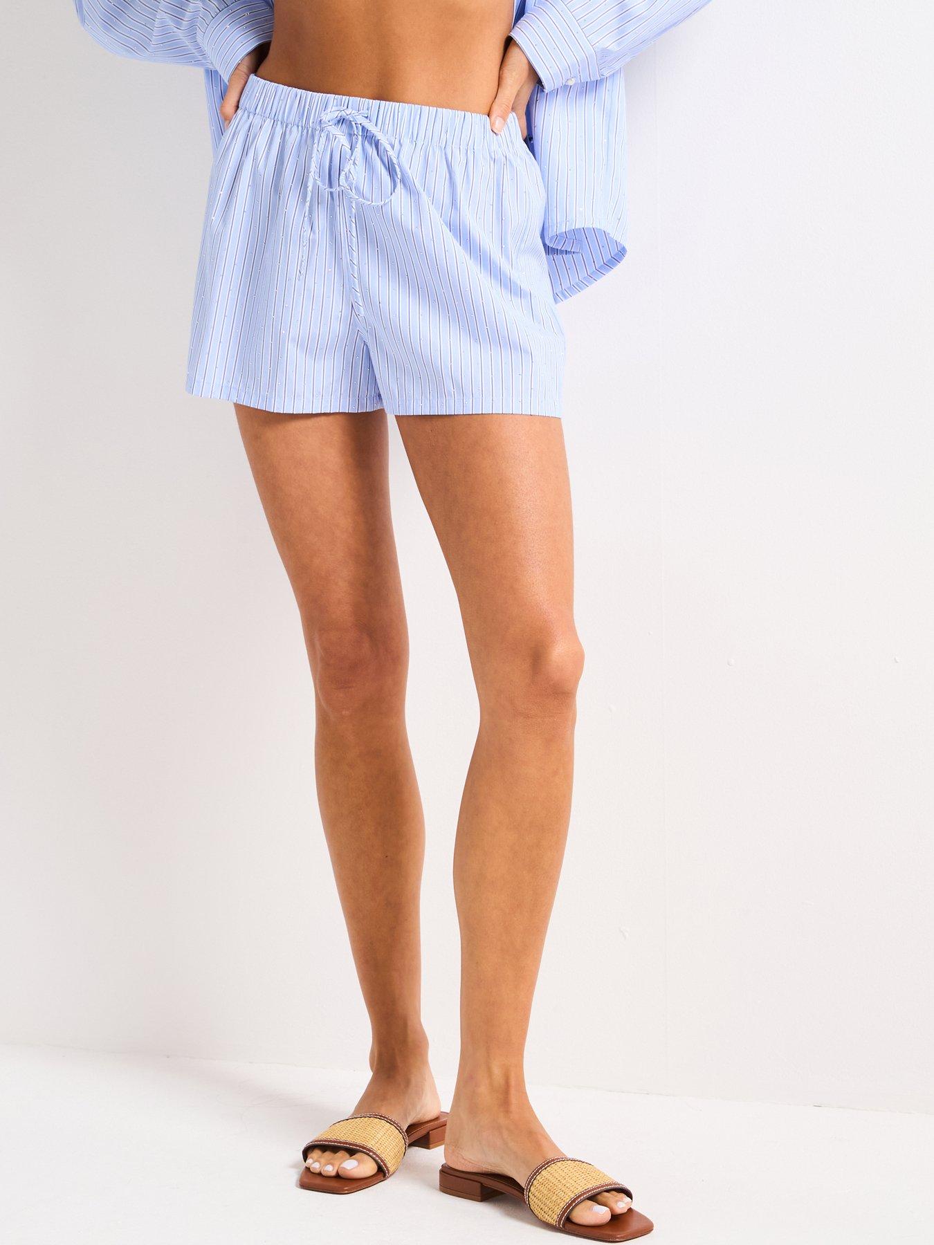 undefined Diamante Cotton Co Ord Beach Short