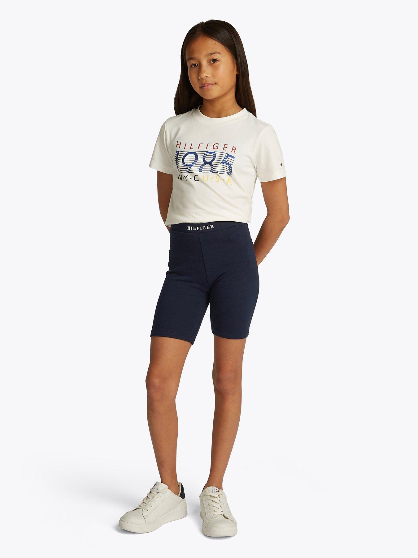 undefined Girls Essential Logo Cycling Short - Navy