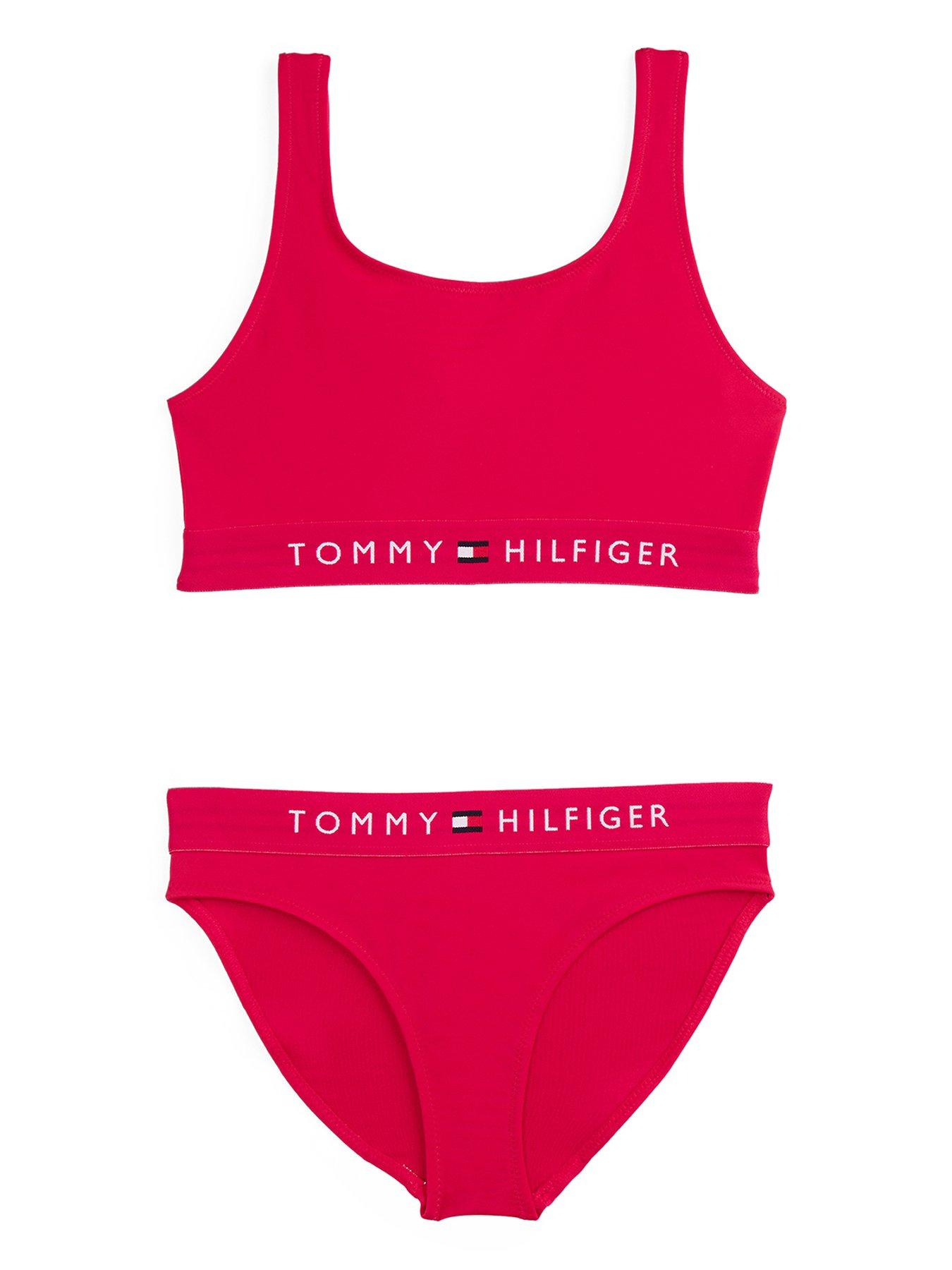 undefined Girls Bralette Swimwear Set - Pink