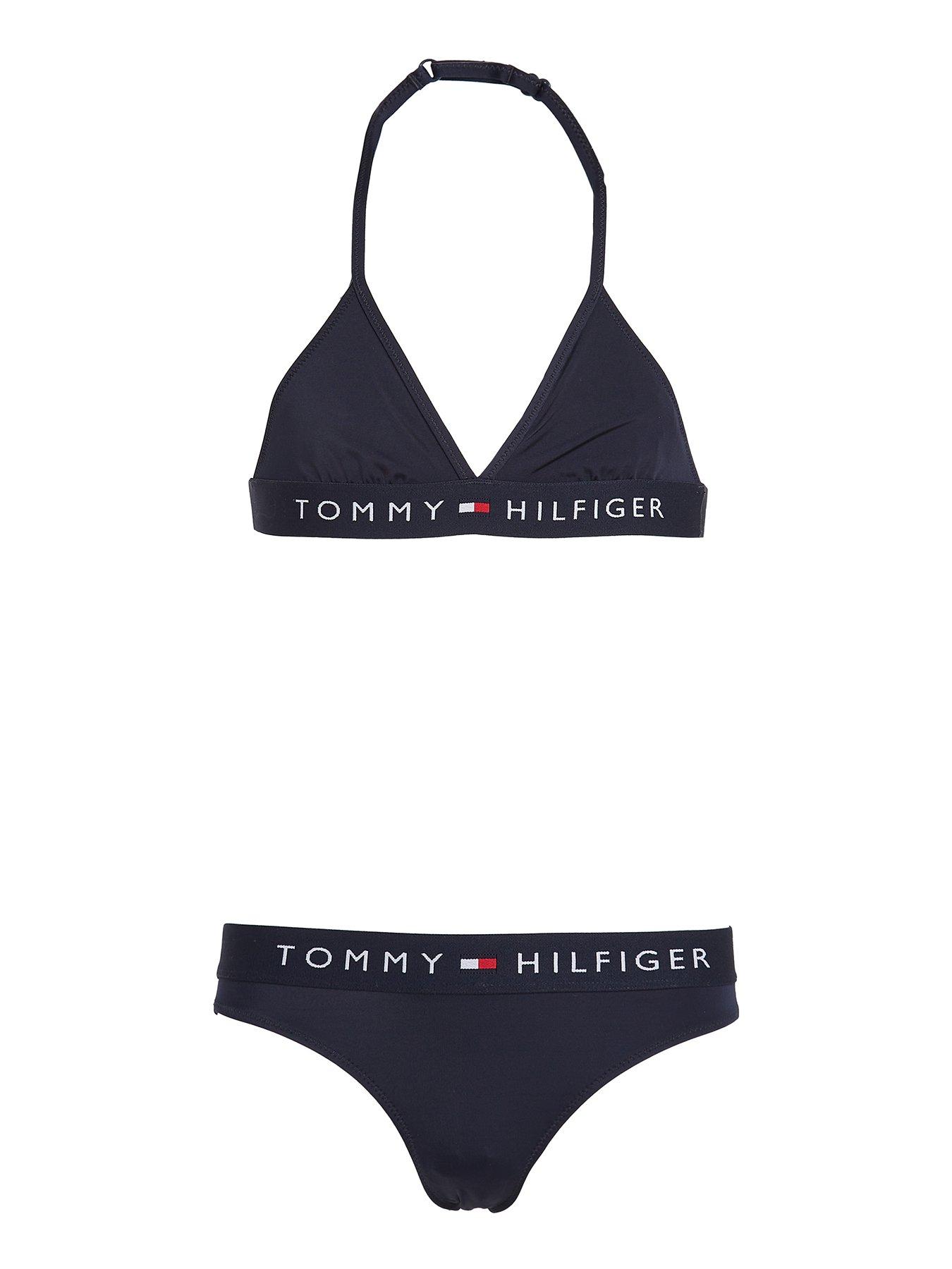 undefined Girls Triangle Bikini  - Navy