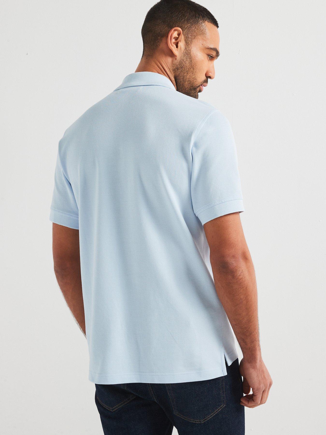 Image 2 of 5 of Belstaff Left Chest Patch Logo Regular Fit Polo Shirt - Light Blue