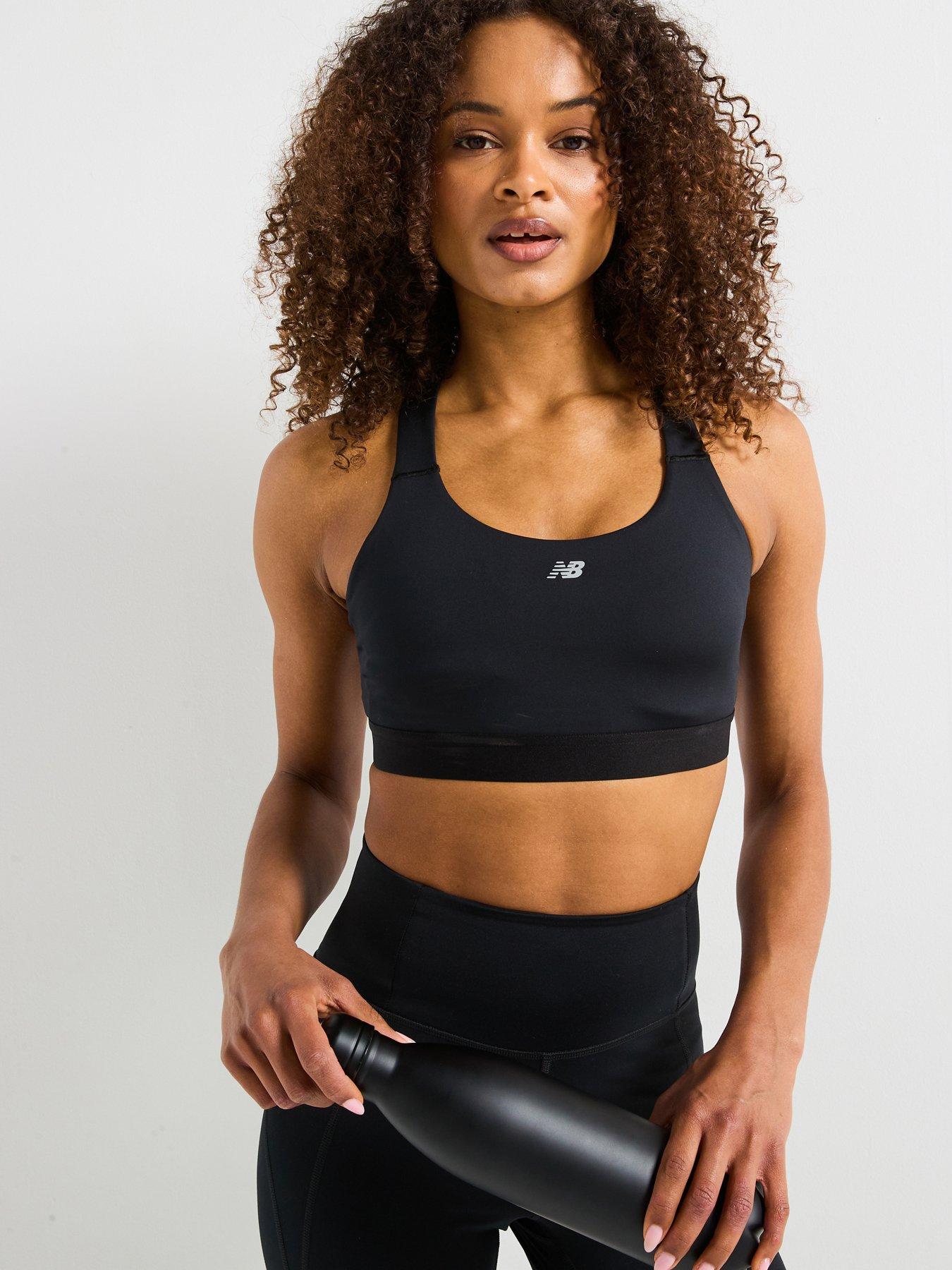 New Balance Womens Running Nb Essential Train Bra - Black