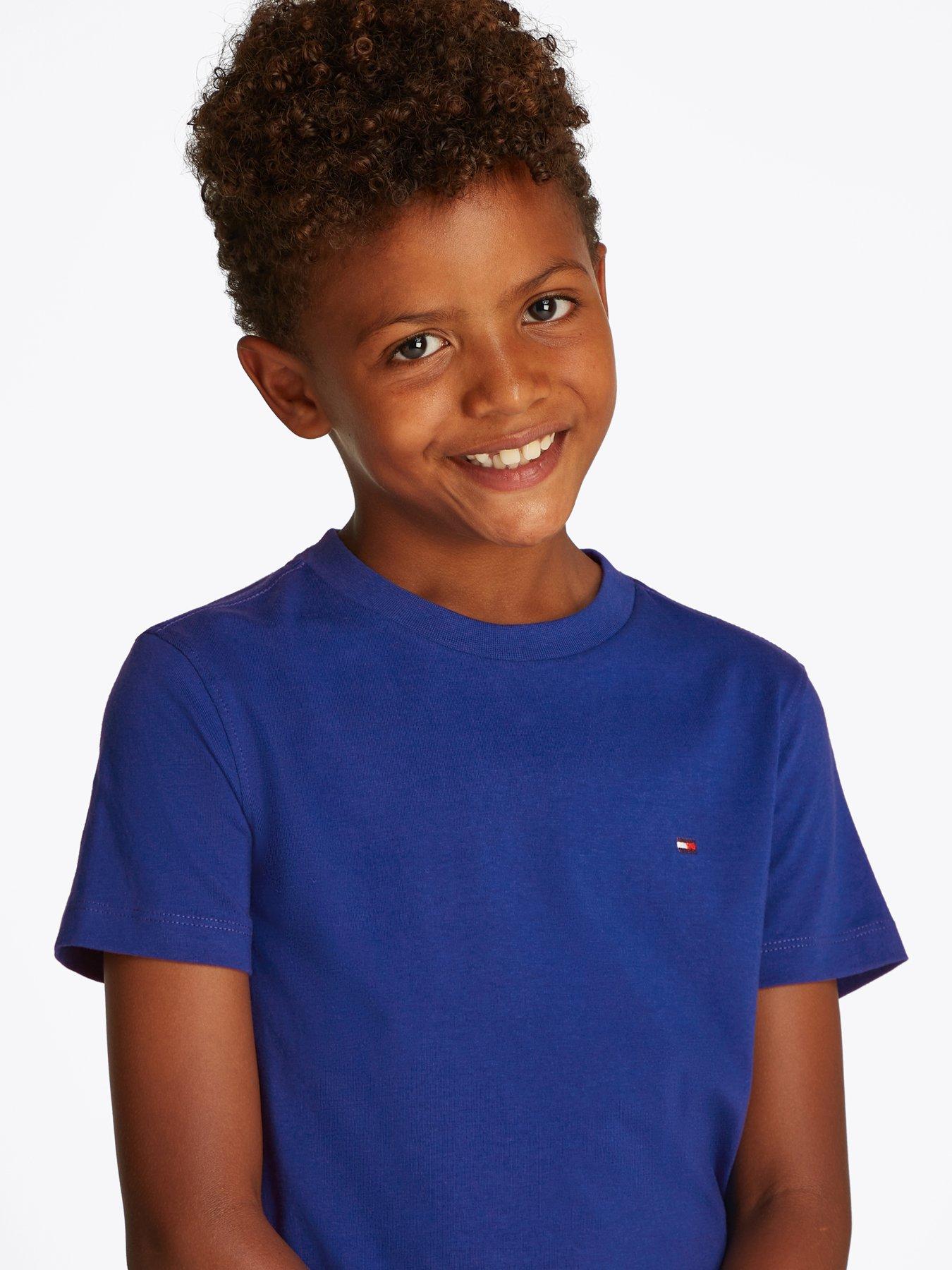 Tommy Hilfiger Boys Essential Short Sleeve T-Shirt Blue Very