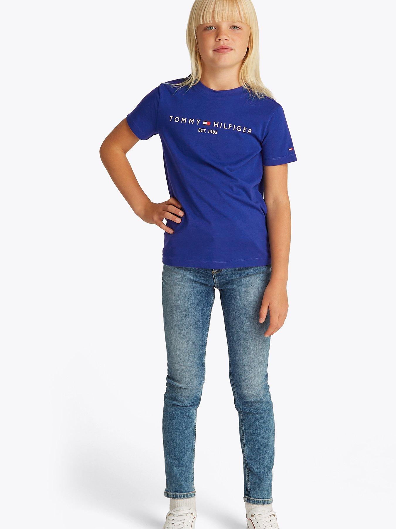 undefined Boys Essential Logo Short Sleeve T-Shirt - Blue