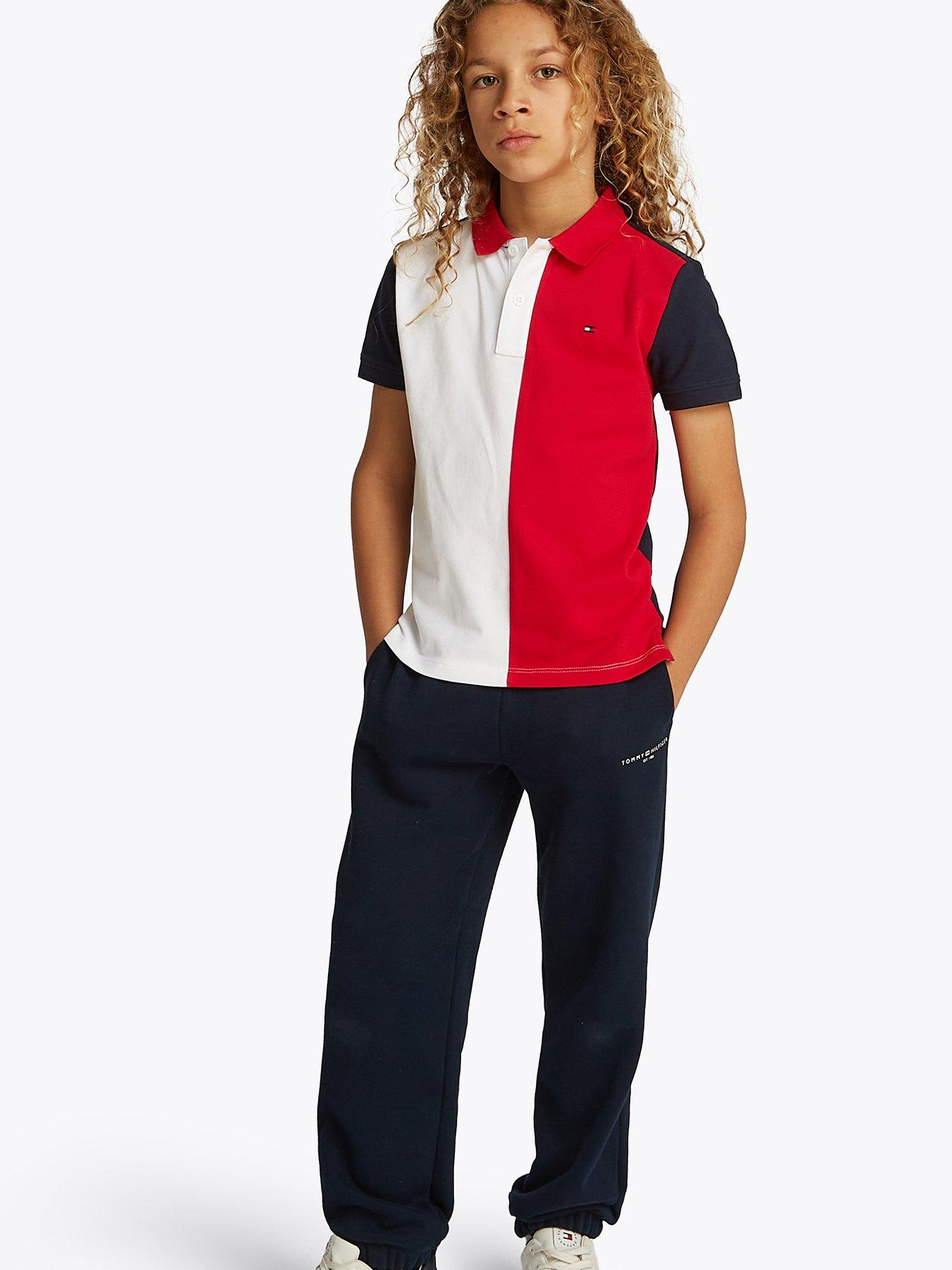 undefined Boys Colour Block Short Sleeve Polo Shirt - Multi
