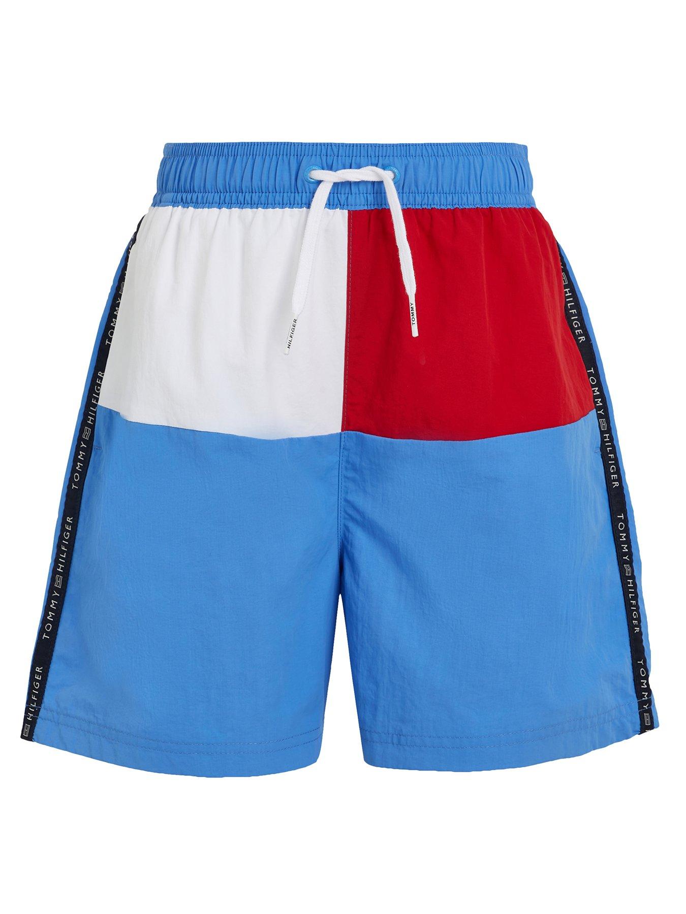 undefined Boys Flag Medium Drawstring Swimshort - Blue