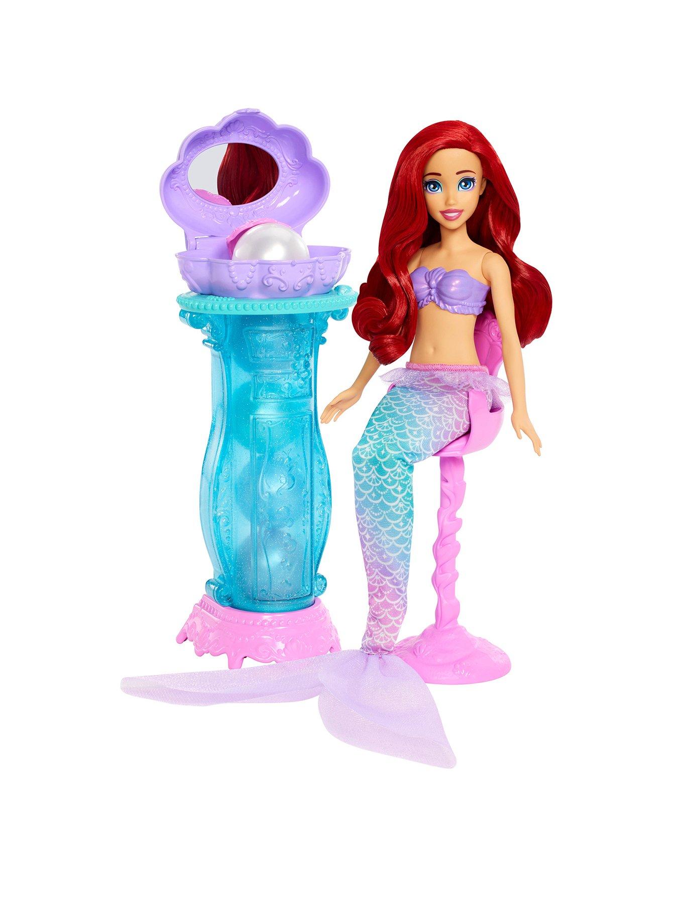 Image 1 of 7 of Disney Princess Ariel Vanity Pop Mermaid Fashion Doll &amp; Vanity with 5 Pop-Up Surprises