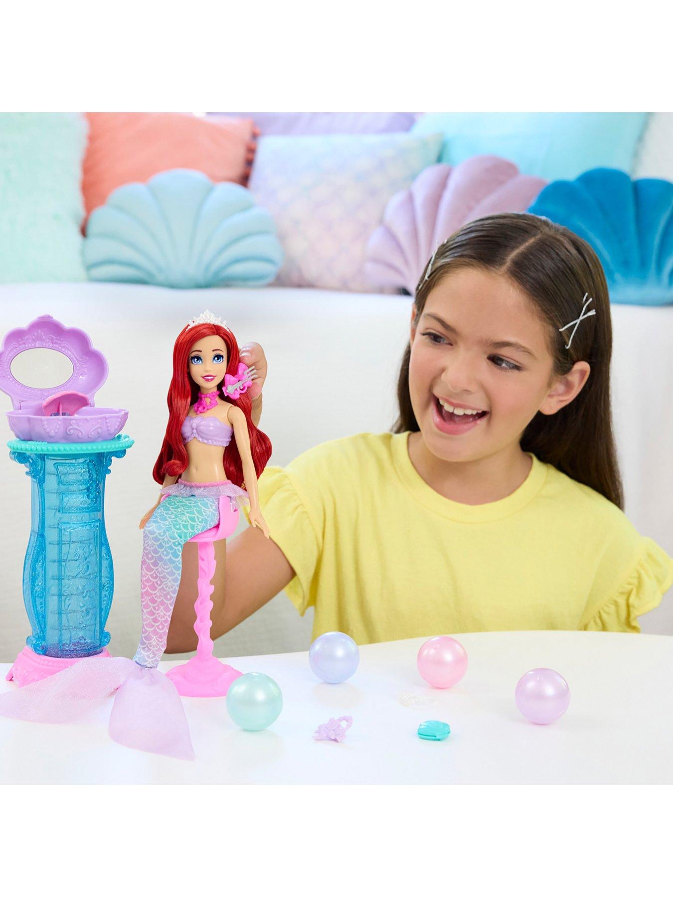 Image 2 of 7 of Disney Princess Ariel Vanity Pop Mermaid Fashion Doll &amp; Vanity with 5 Pop-Up Surprises