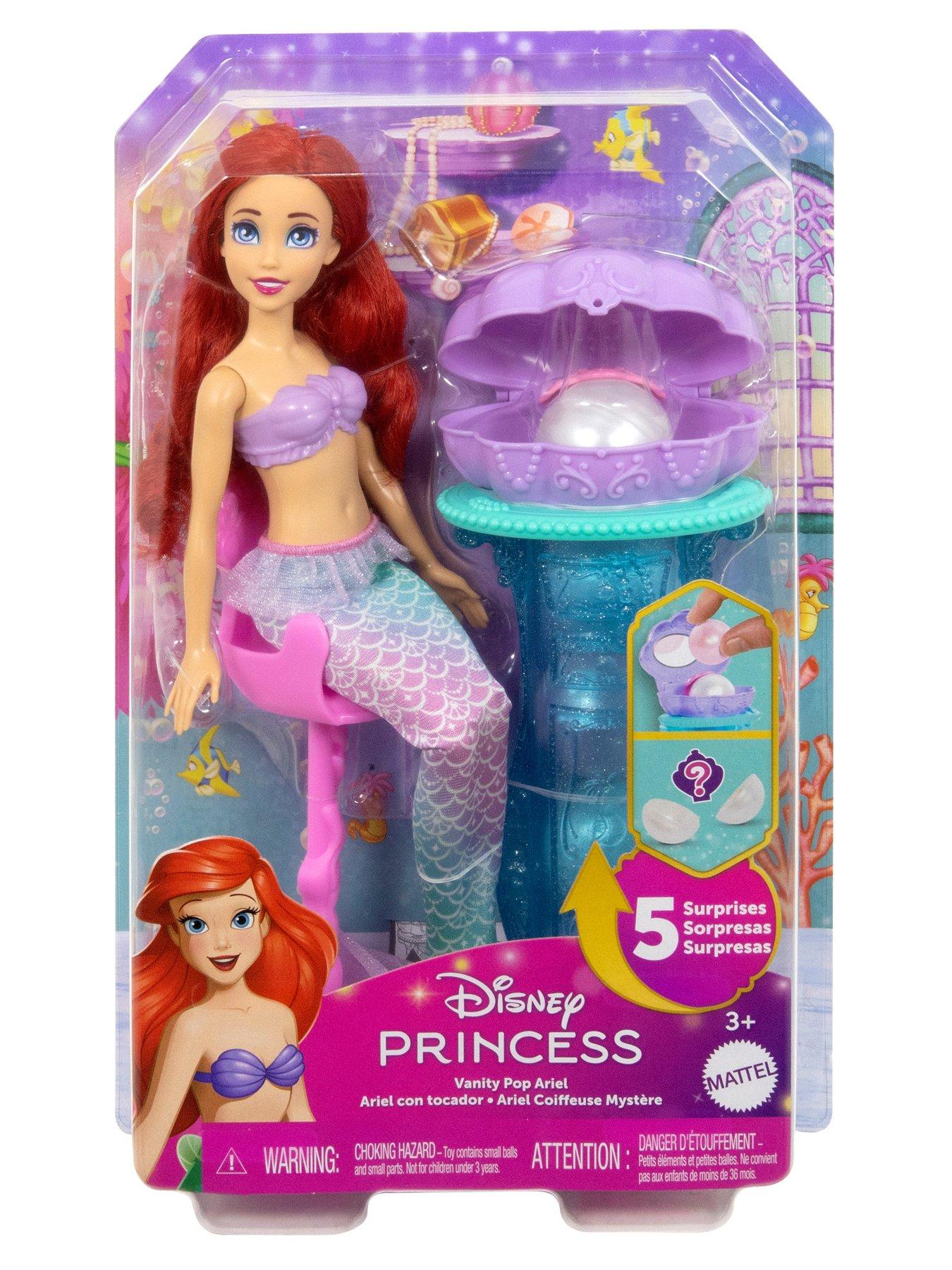 Image 6 of 7 of Disney Princess Ariel Vanity Pop Mermaid Fashion Doll &amp; Vanity with 5 Pop-Up Surprises