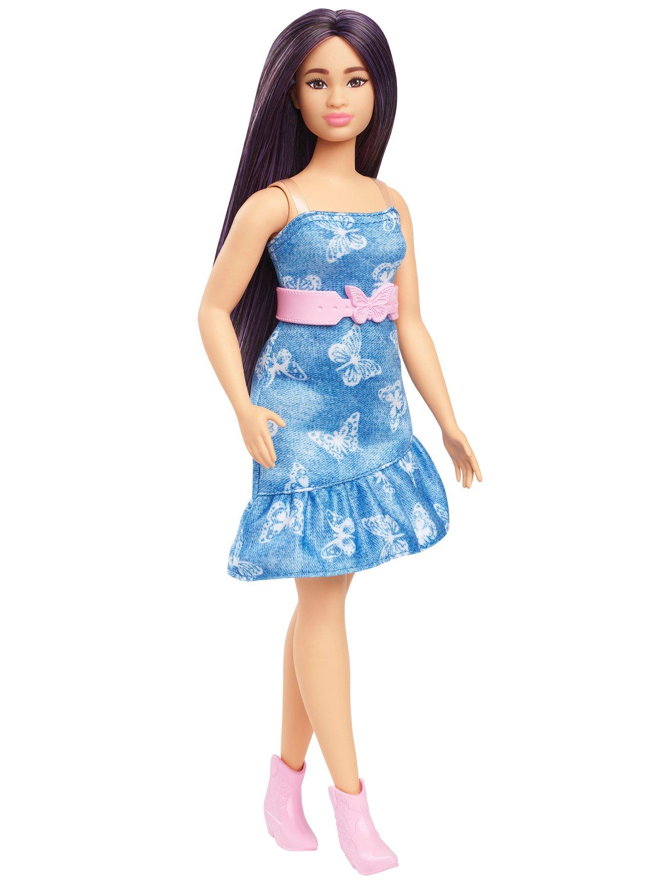 Barbie Fashionistas Doll #231 in Denim Butterfly Dress with Pink