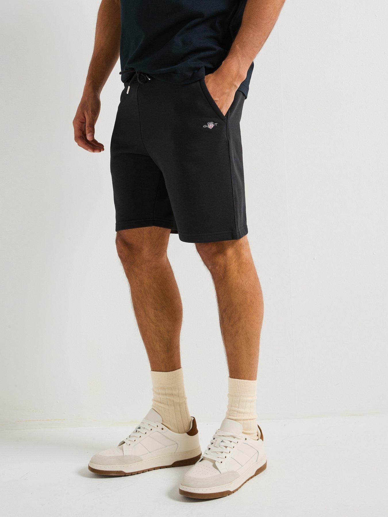 undefined Regular Fit Shield Sweatshorts - Black