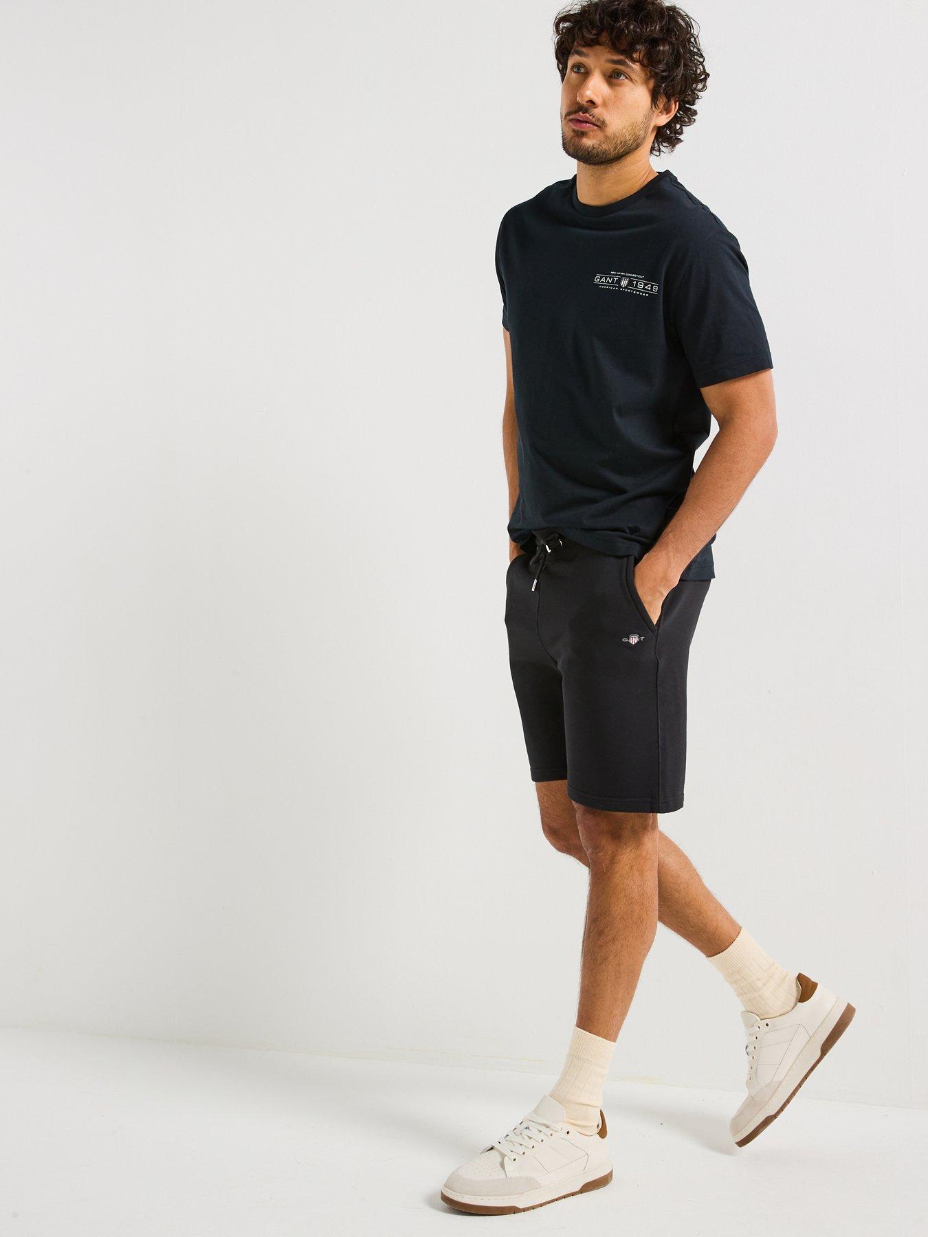 Image 3 of 4 of GANT Regular Fit Shield Sweatshorts - Black