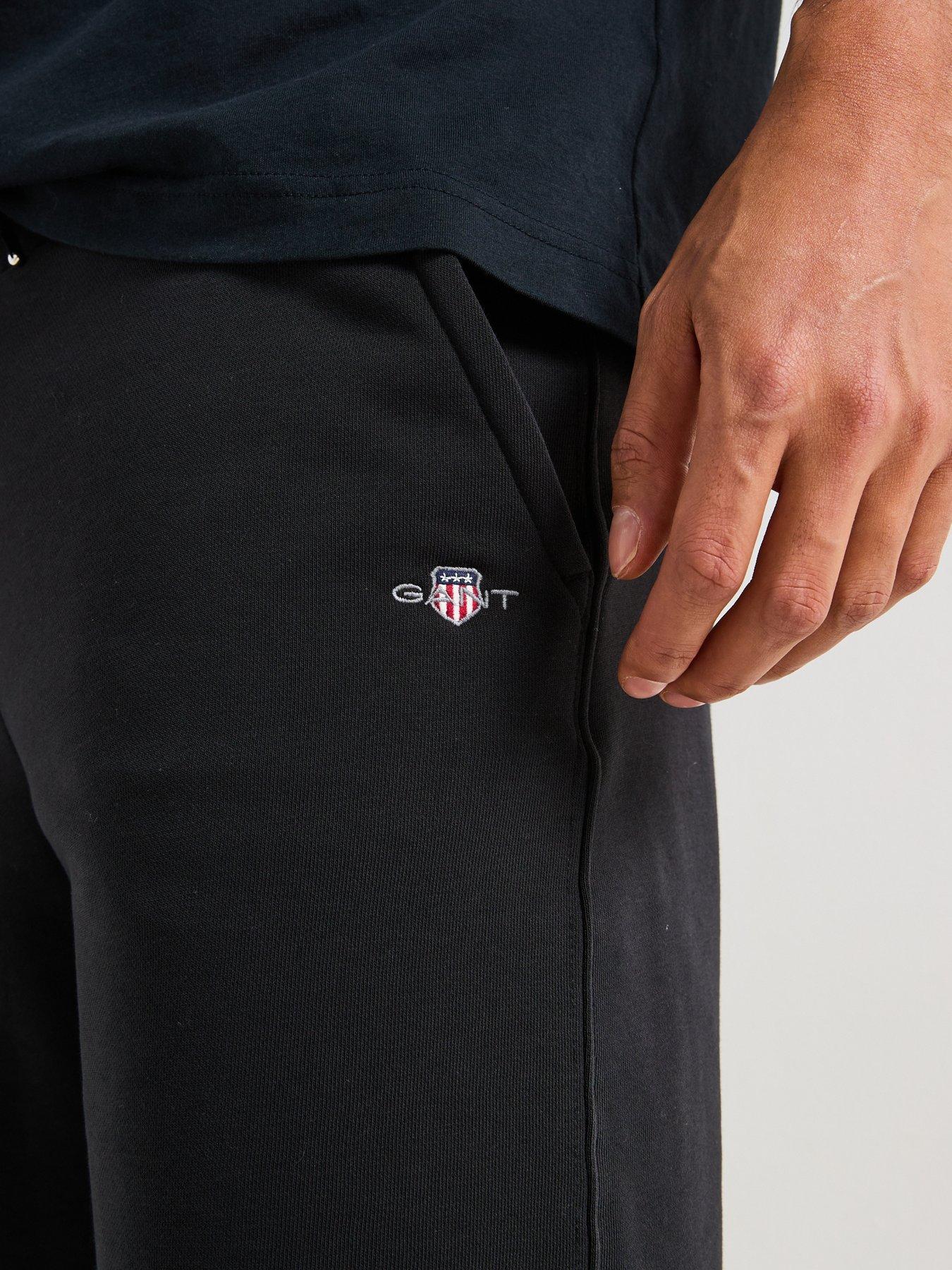Image 4 of 4 of GANT Regular Fit Shield Sweatshorts - Black