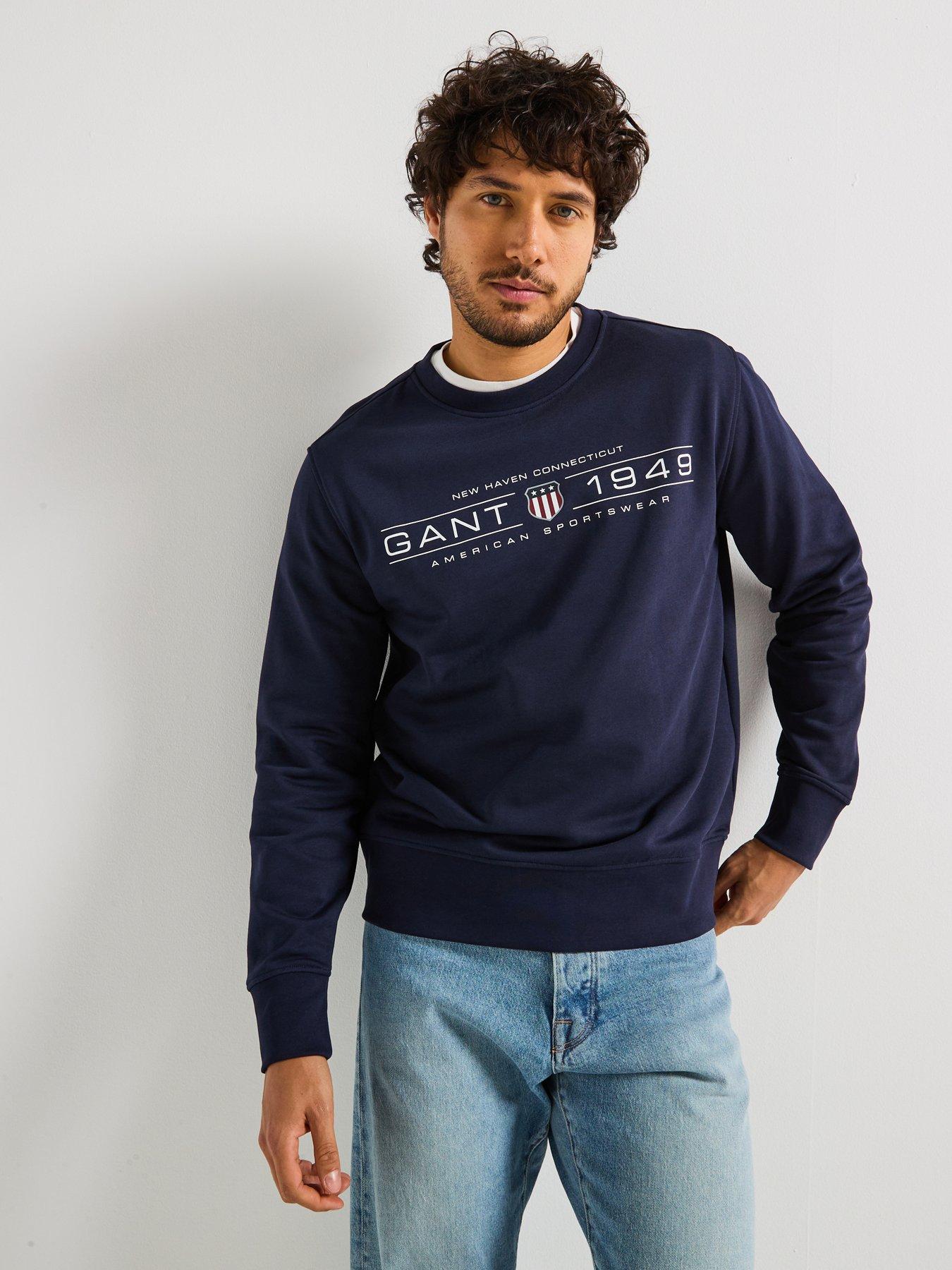 undefined Graphic Crew Neck Sweat Shirt - Dark Blue