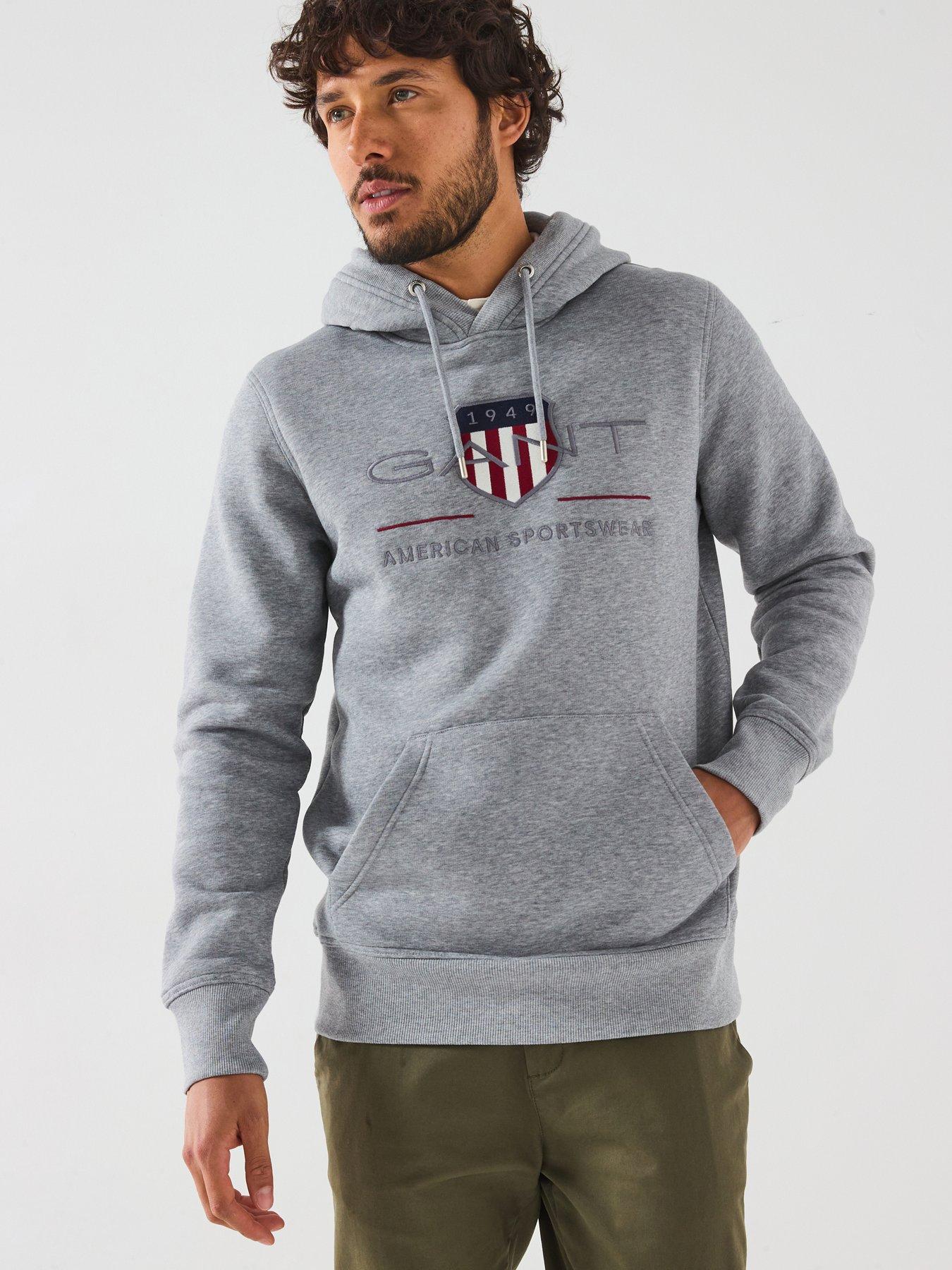 GANT Regular Fit Archive Hoodie - Grey