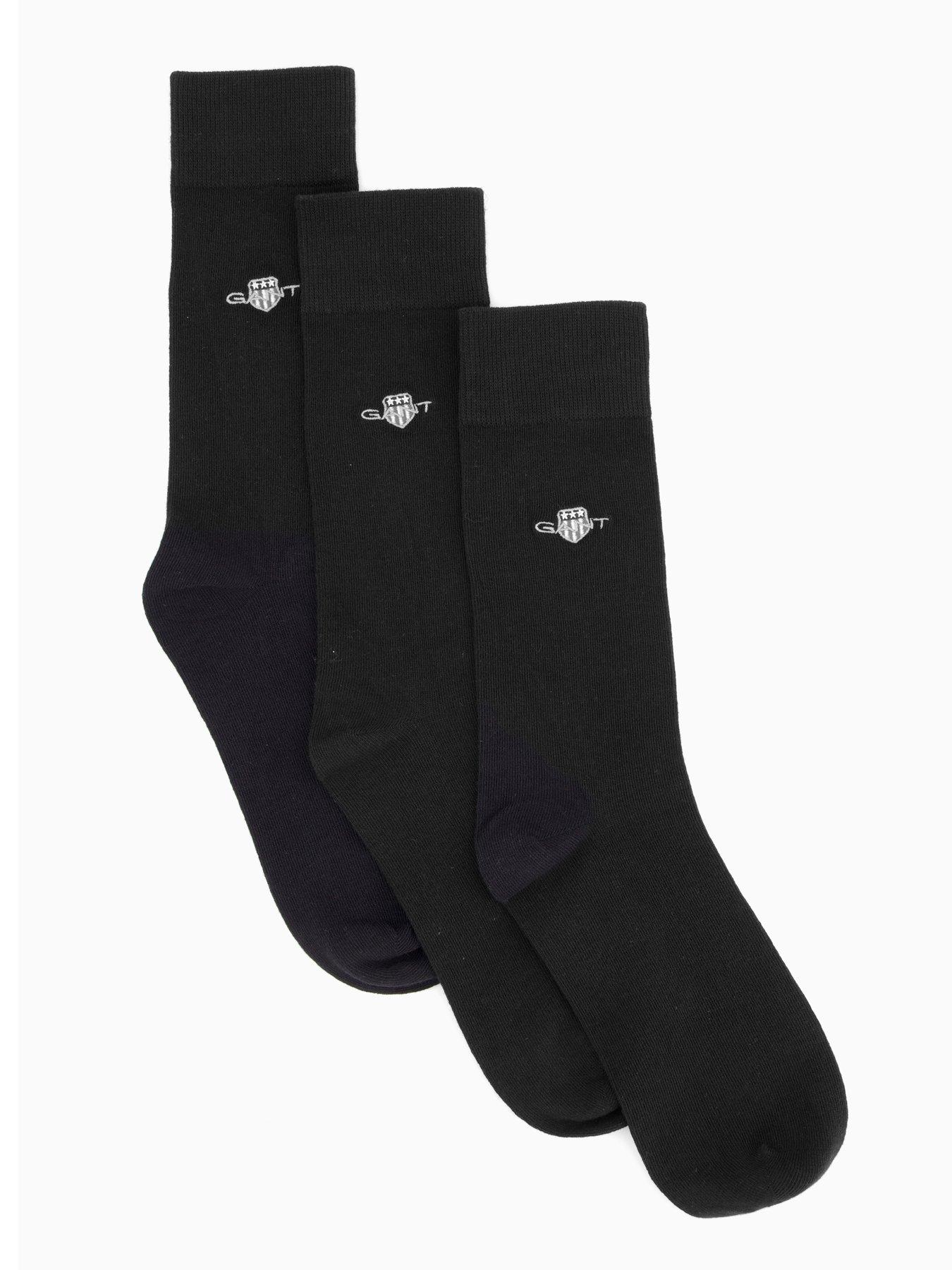undefined 3 Pack Shield Crew Socks - Black