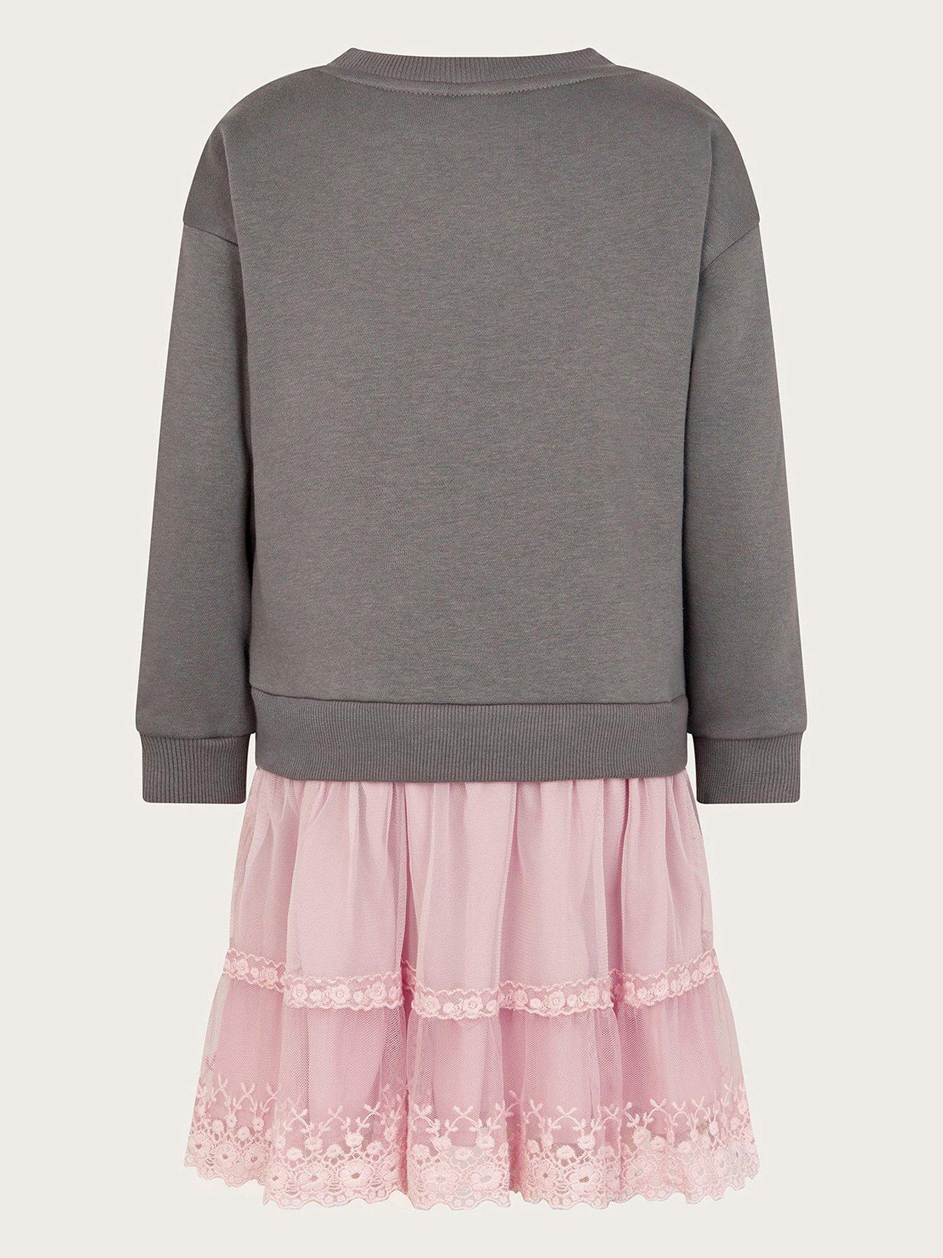 Girls grey jumper dress hotsell