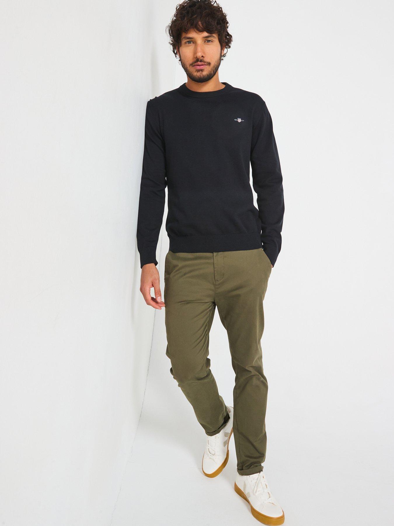 Image 3 of 6 of GANT Classic Cotton Crew Neck Knitted Jumper - Black