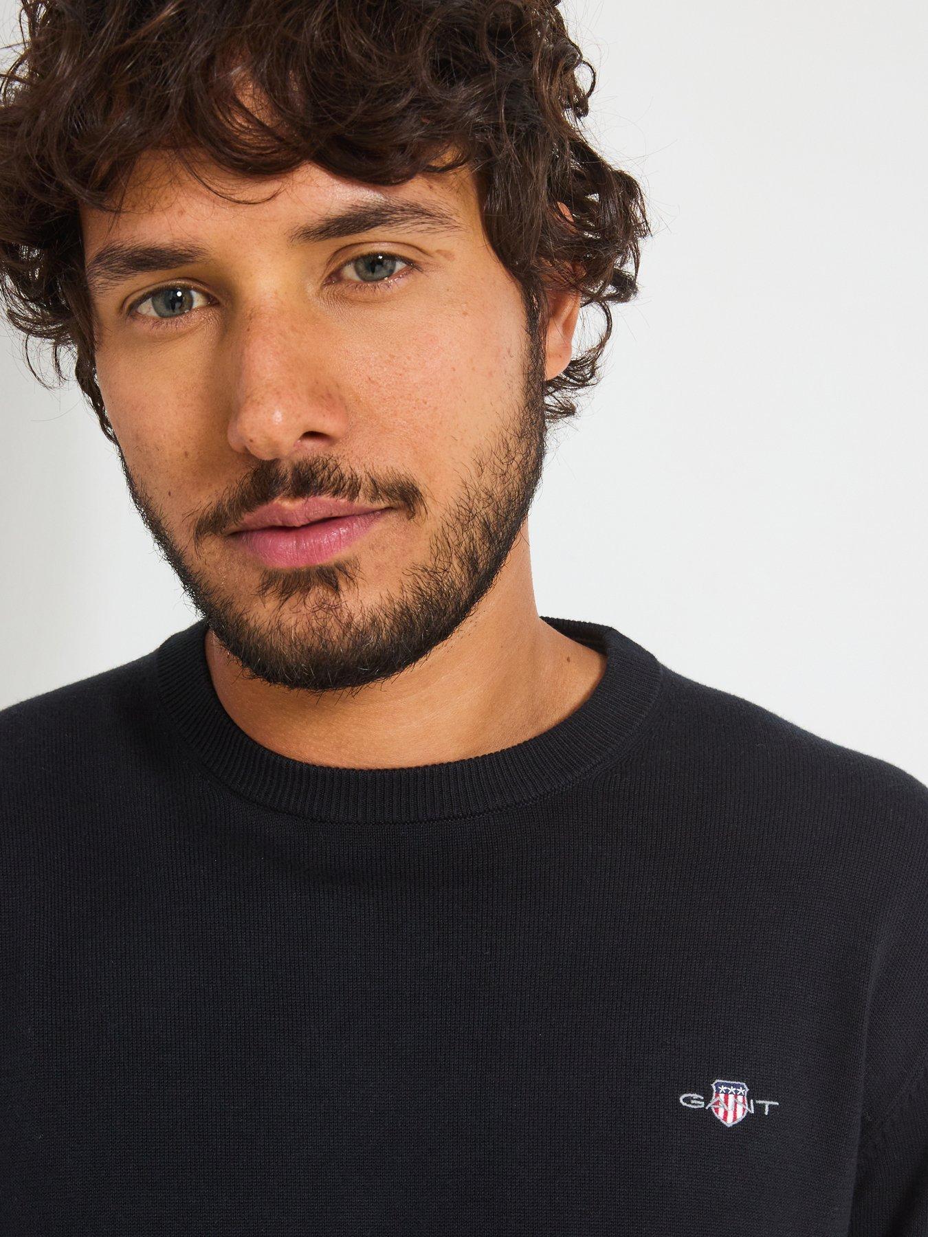 Image 5 of 6 of GANT Classic Cotton Crew Neck Knitted Jumper - Black