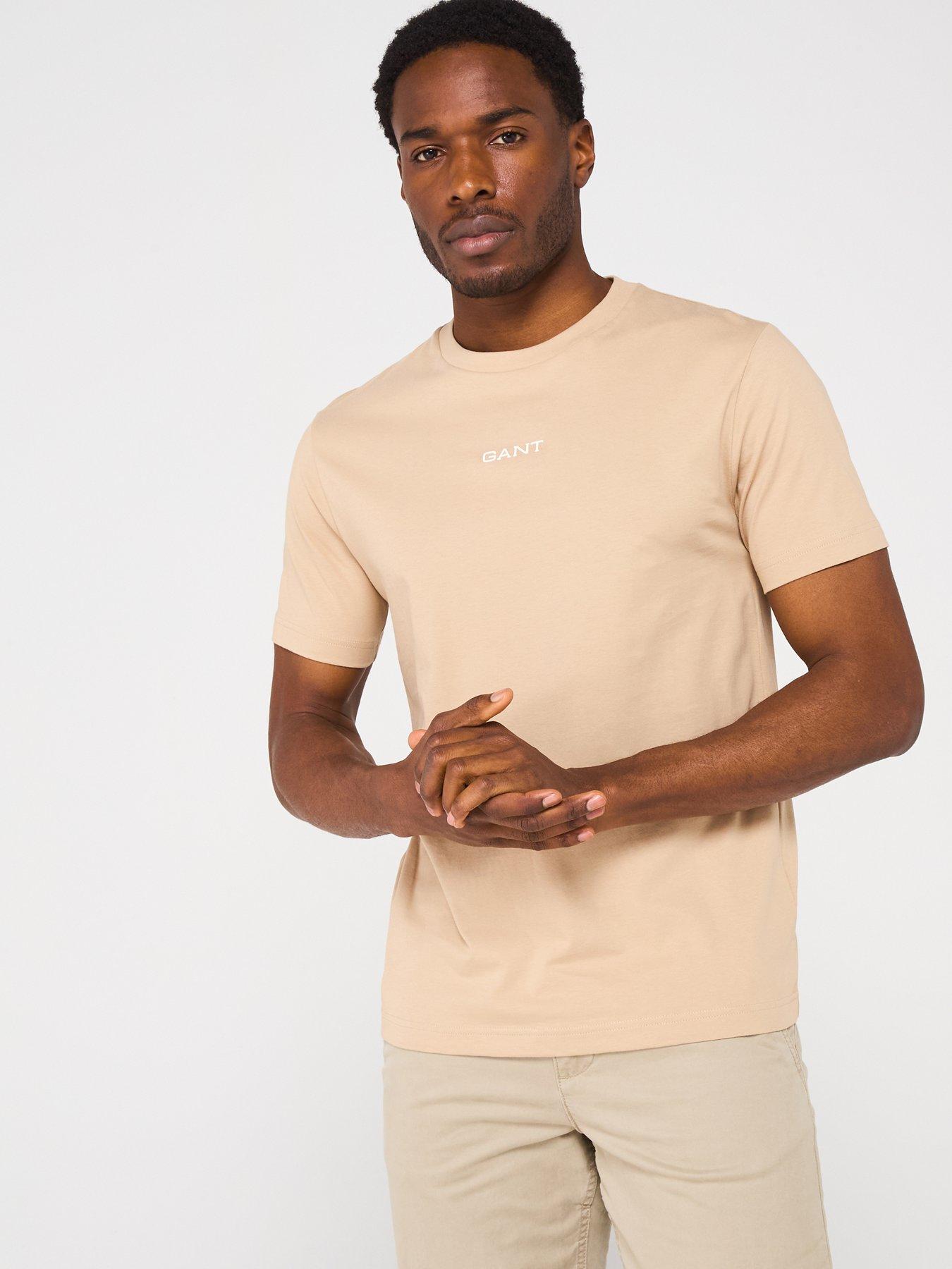 Image 1 of 5 of GANT Graphic Icon Logo Short Sleeve T-Shirt - Natural
