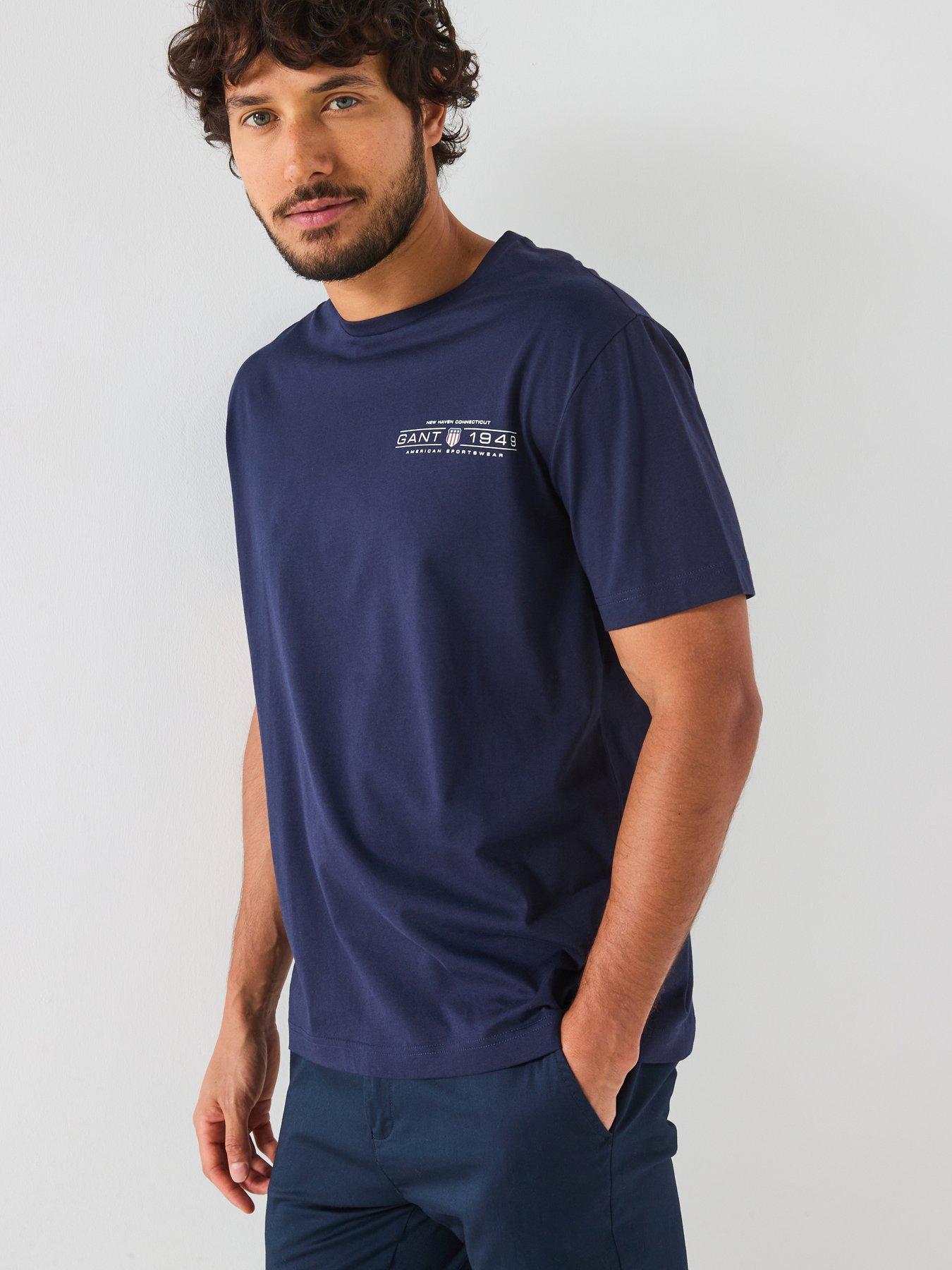 undefined Printed Graphic Short Sleeve T-Shirt - Dark Blue