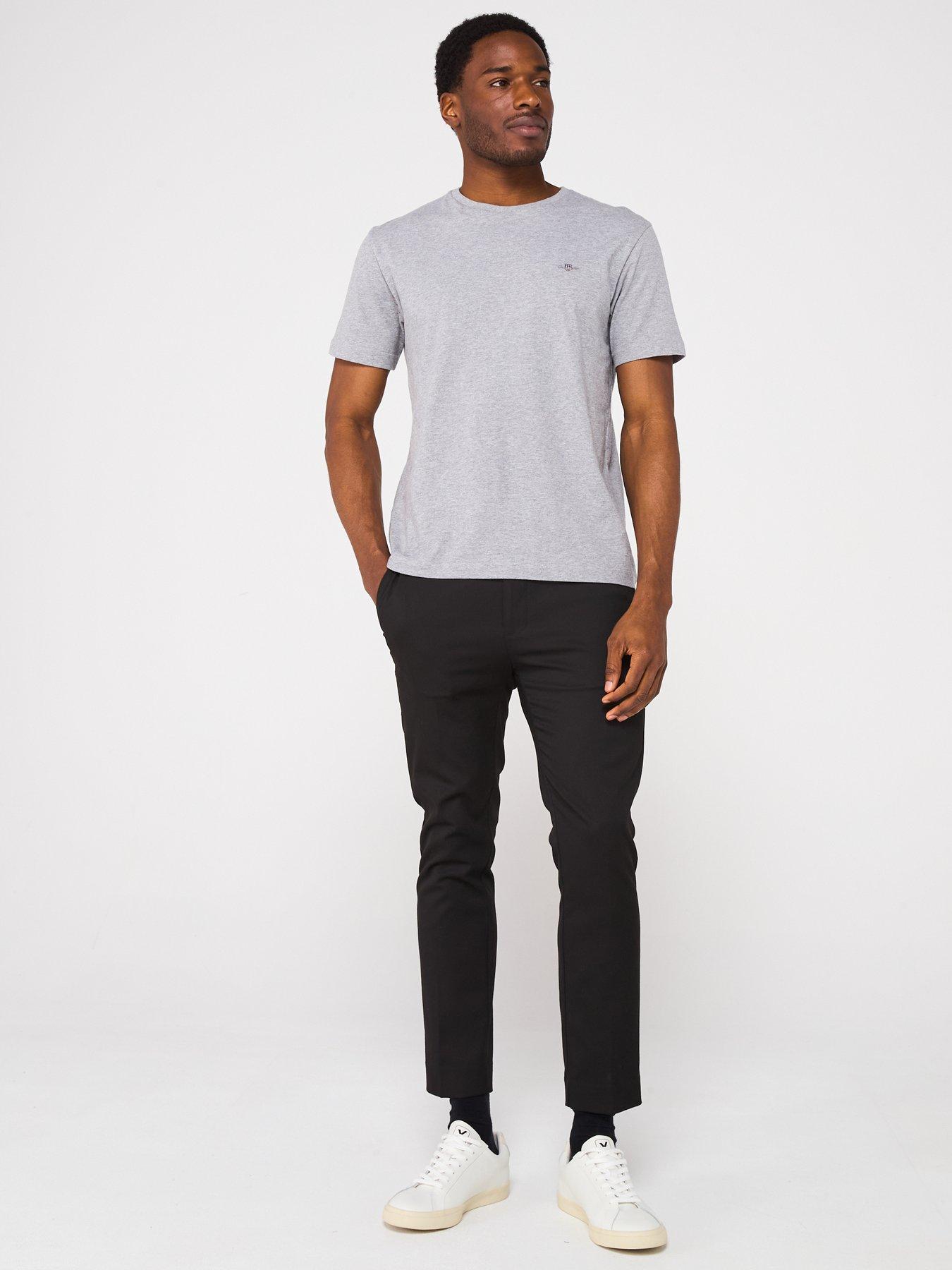 Image 3 of 6 of GANT Regular Fit Short Sleeve T-Shirt - Grey