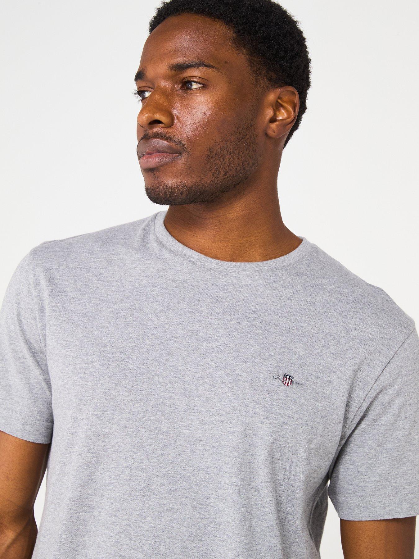 Image 5 of 6 of GANT Regular Fit Short Sleeve T-Shirt - Grey